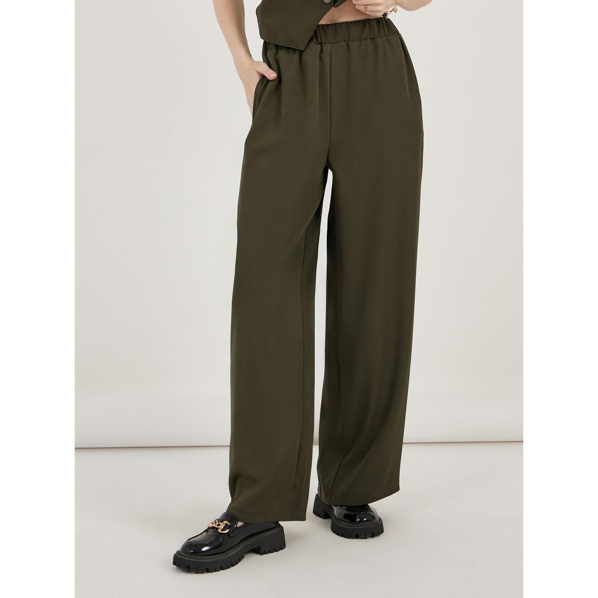 طقم منسق من بنطال بأرجل واسعة وجيليه بقصة عادية-women-clothing-coordsets-image-4