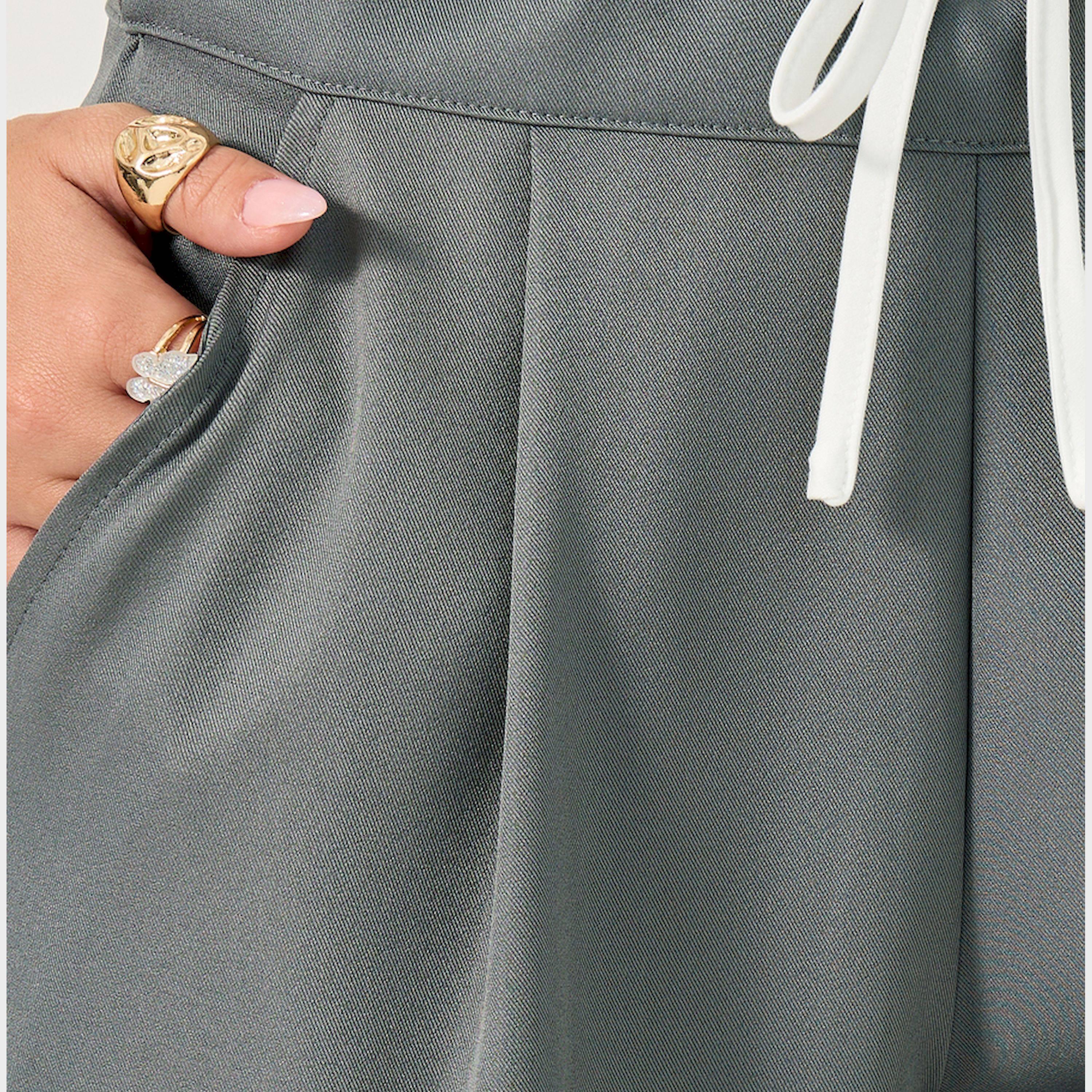 Styli Wide Leg Pants With Contrast Drawstring Waistband-women-clothing-bottoms-trousers-image-3