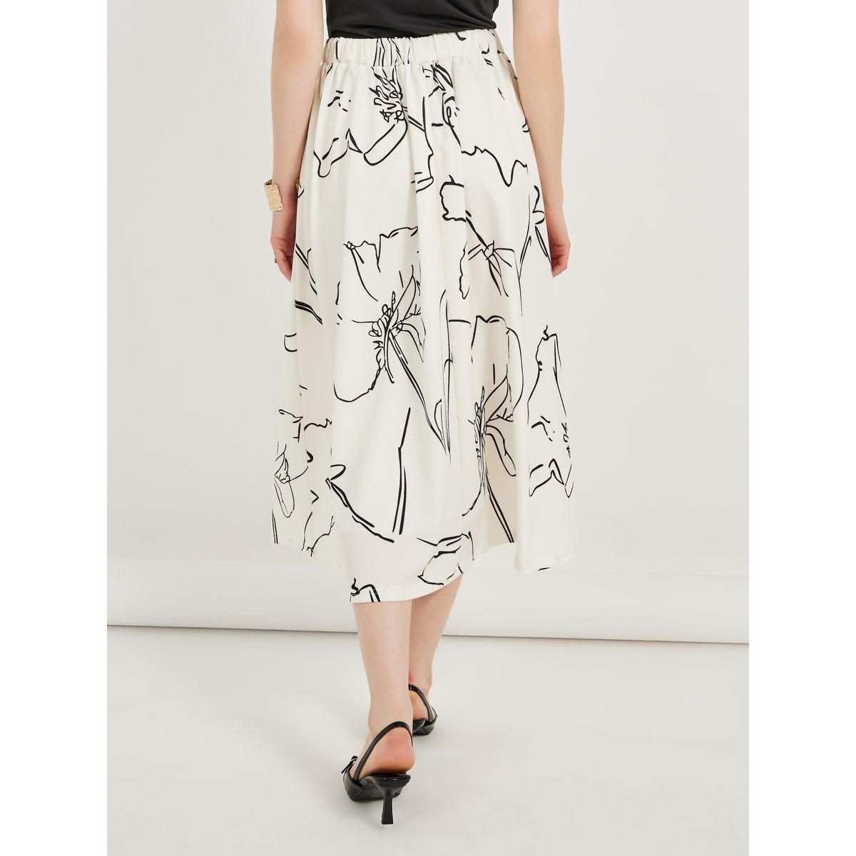 Floral Print A-Line Midi Skirt-women-clothing-bottoms-skirts-image-4