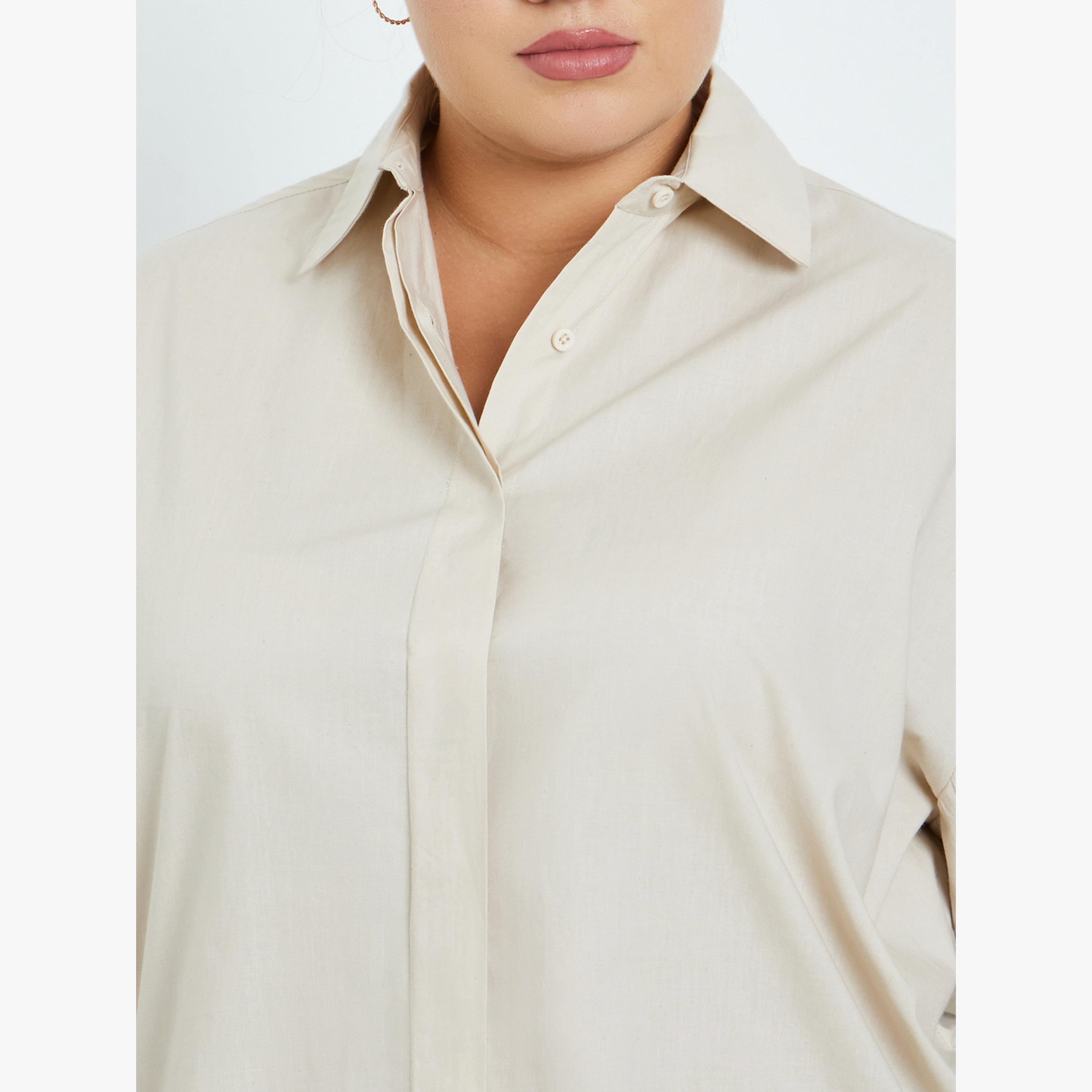 Styli Plus Size Solid Oversized Shirt-women-clothing-shirtsandblouses-shirts-image-5