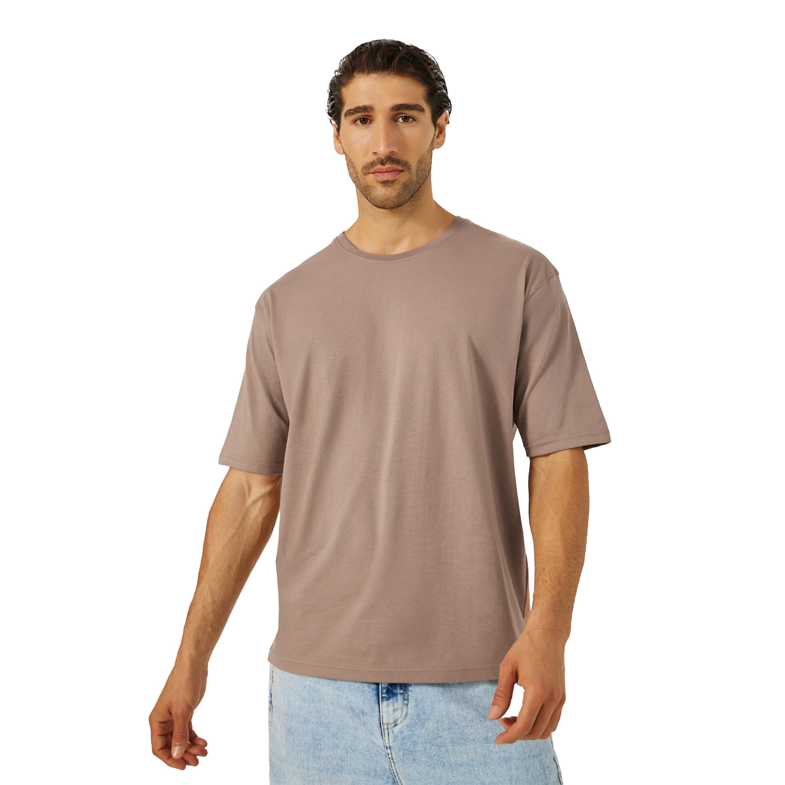 ستايلي -  تي شيرت بطباعة شعار خلفي بأكمام قصيرة ومقاس كبير-men-clothing-tshirtsandpolos-tshirts-image-1