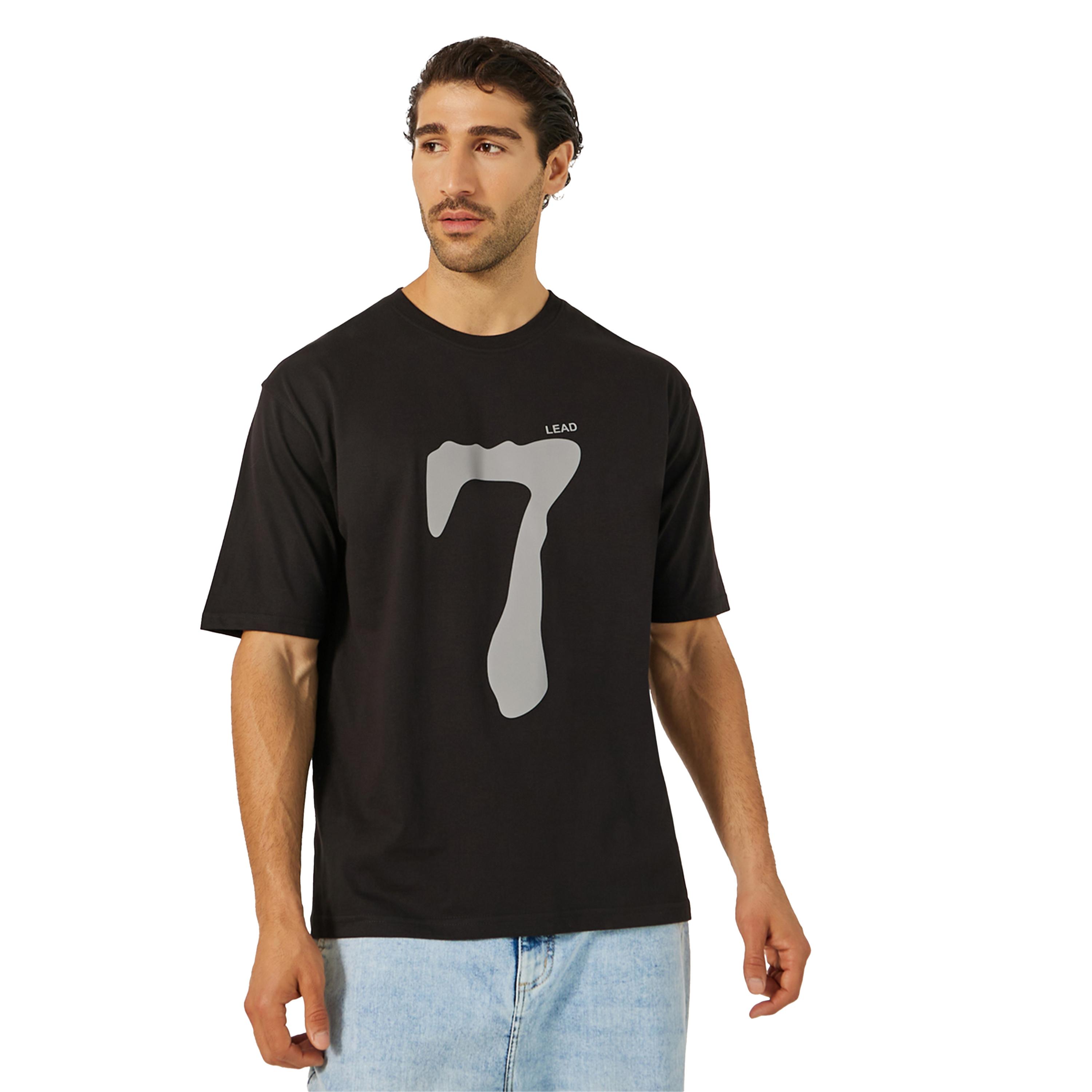Styli Front 7 Reflective Print Oversized T-Shirt-men-clothing-tshirtsandpolos-tshirts-image-1