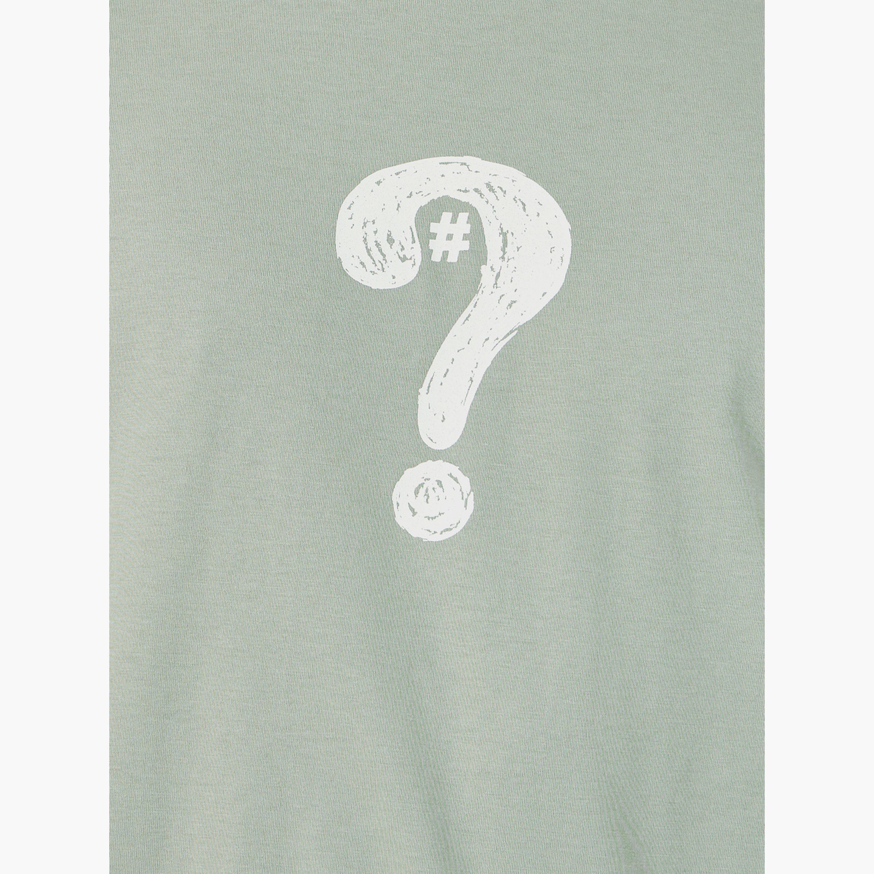 Styli Question Mark Graphic Print Oversized T-Shirt-men-clothing-tshirtsandpolos-tshirts-image-3