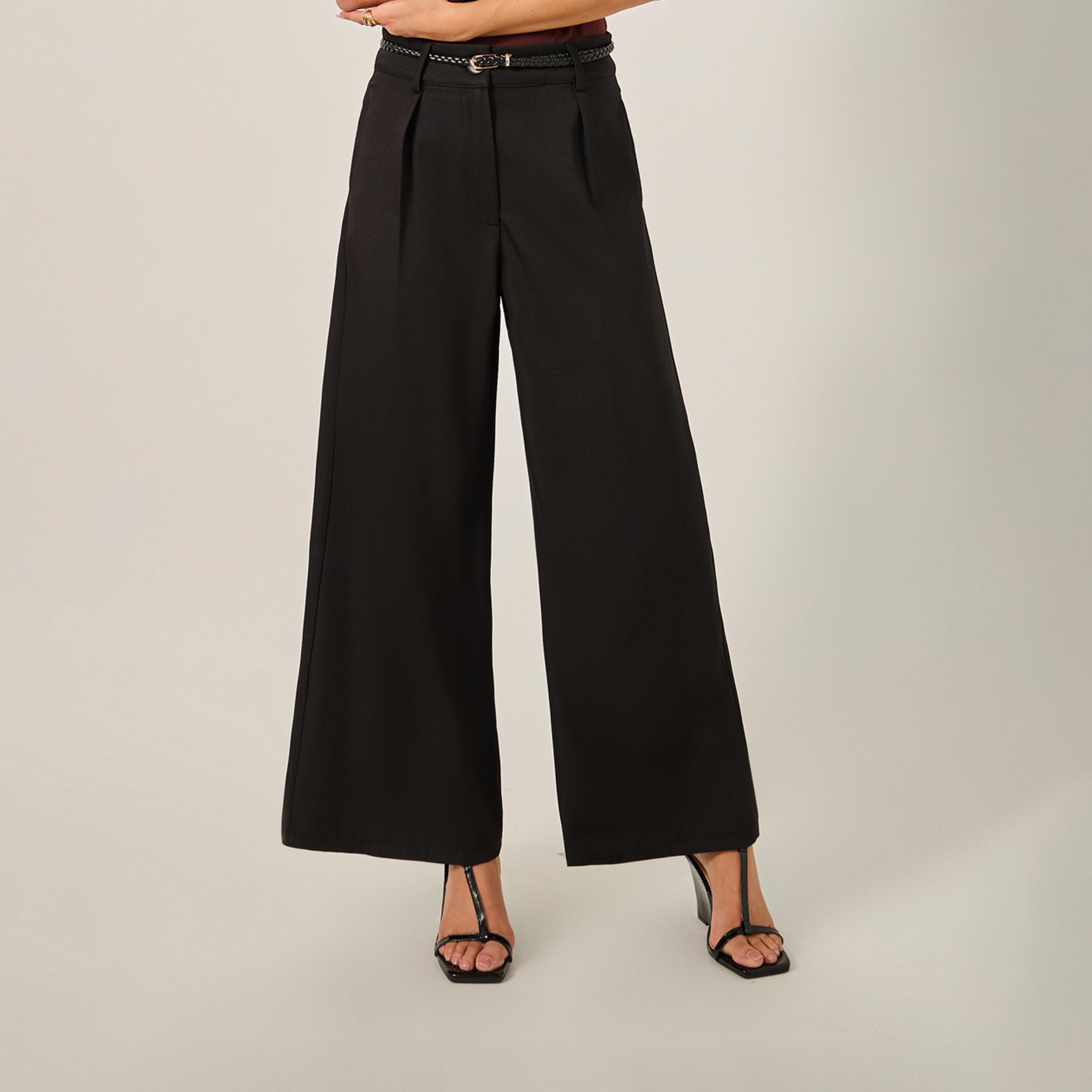 Styli Wide Leg Belted Pants With Side Pocket-women-clothing-bottoms-trousers-image-3