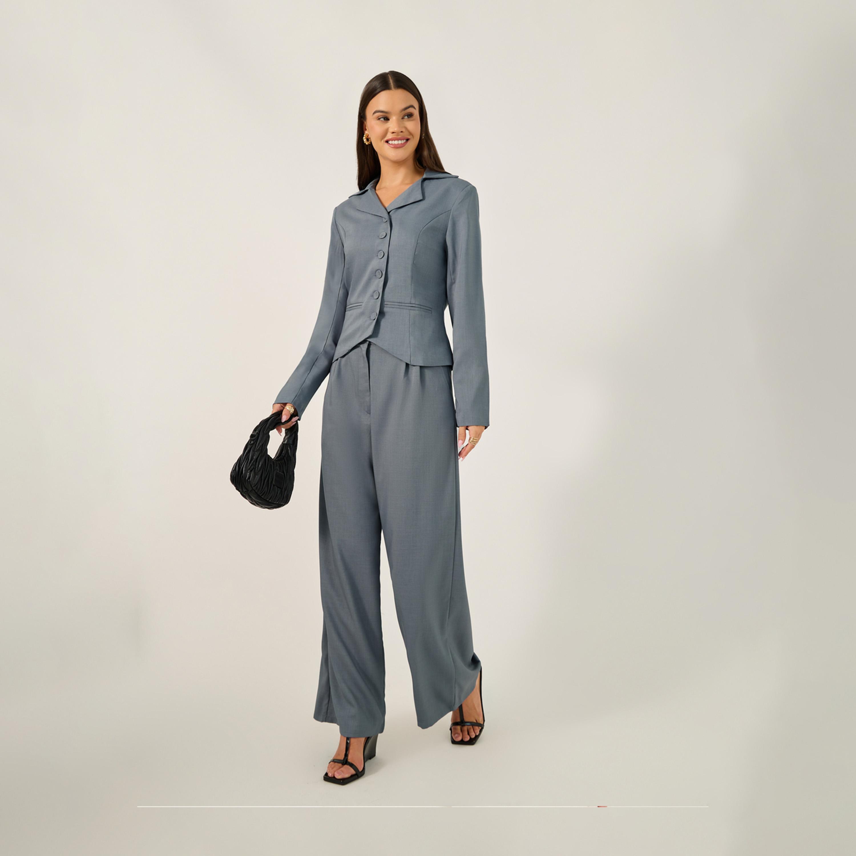 Styli Wide Leg Pants With Pleats And String Tie Belt-women-clothing-bottoms-trousers-image-1