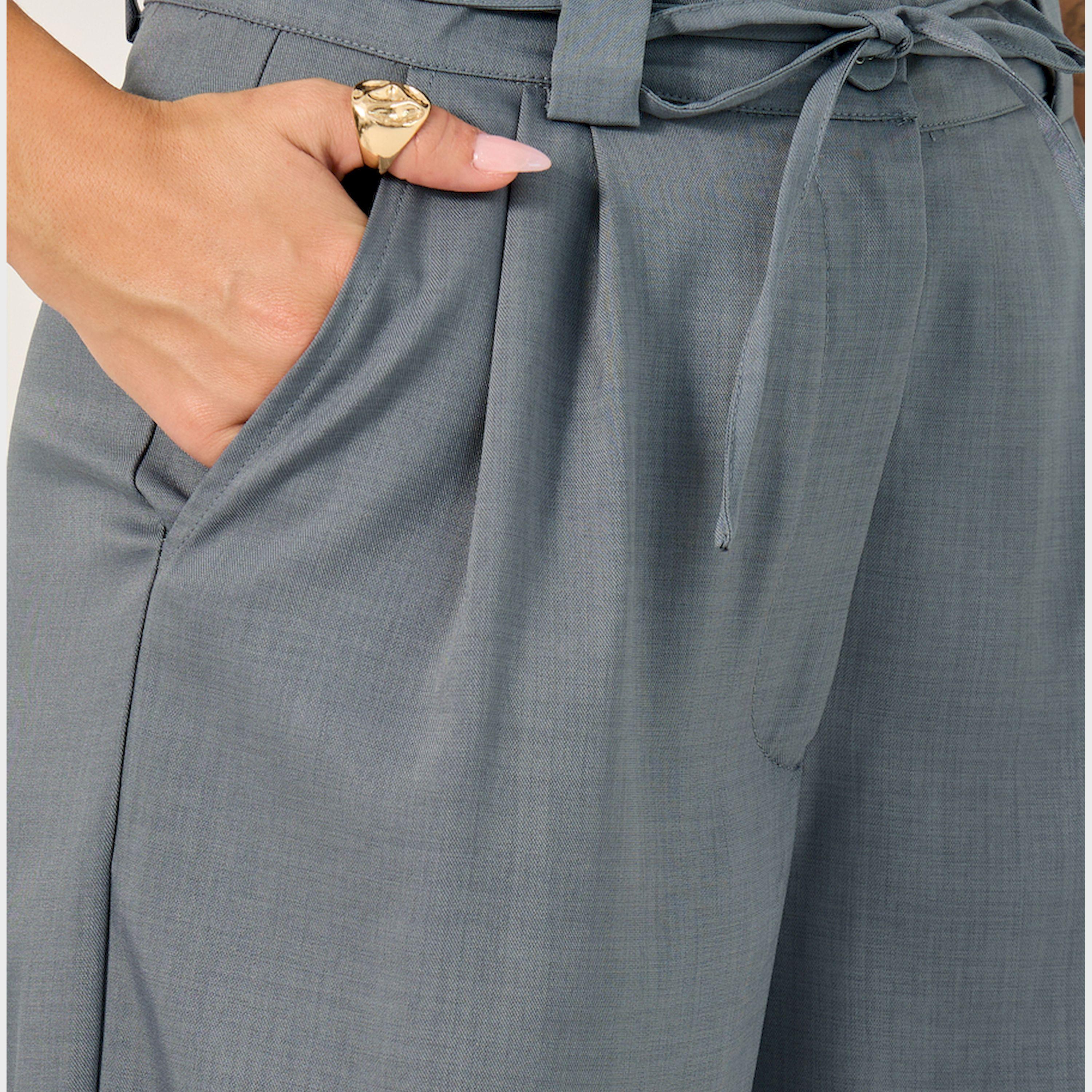 Styli Wide Leg Pants With Pleats And String Tie Belt-women-clothing-bottoms-trousers-image-4
