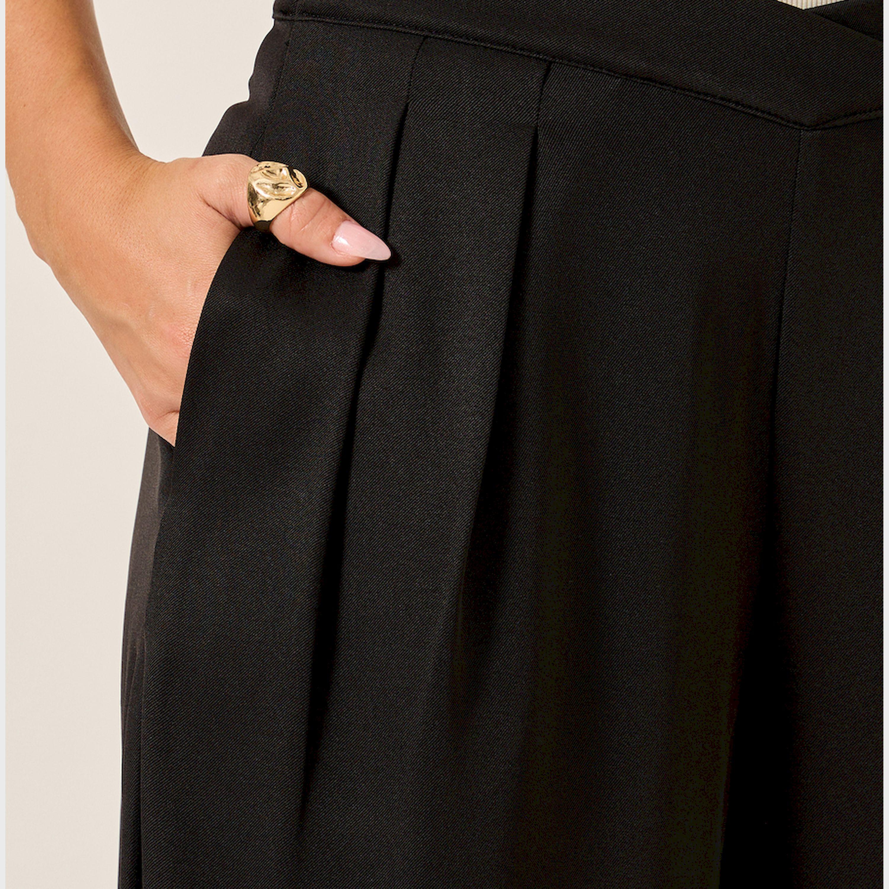 ستايلي - بنطال واسع الساق بحزام خصر متقاطع وجيوب جانبية-women-clothing-bottoms-trousers-image-4