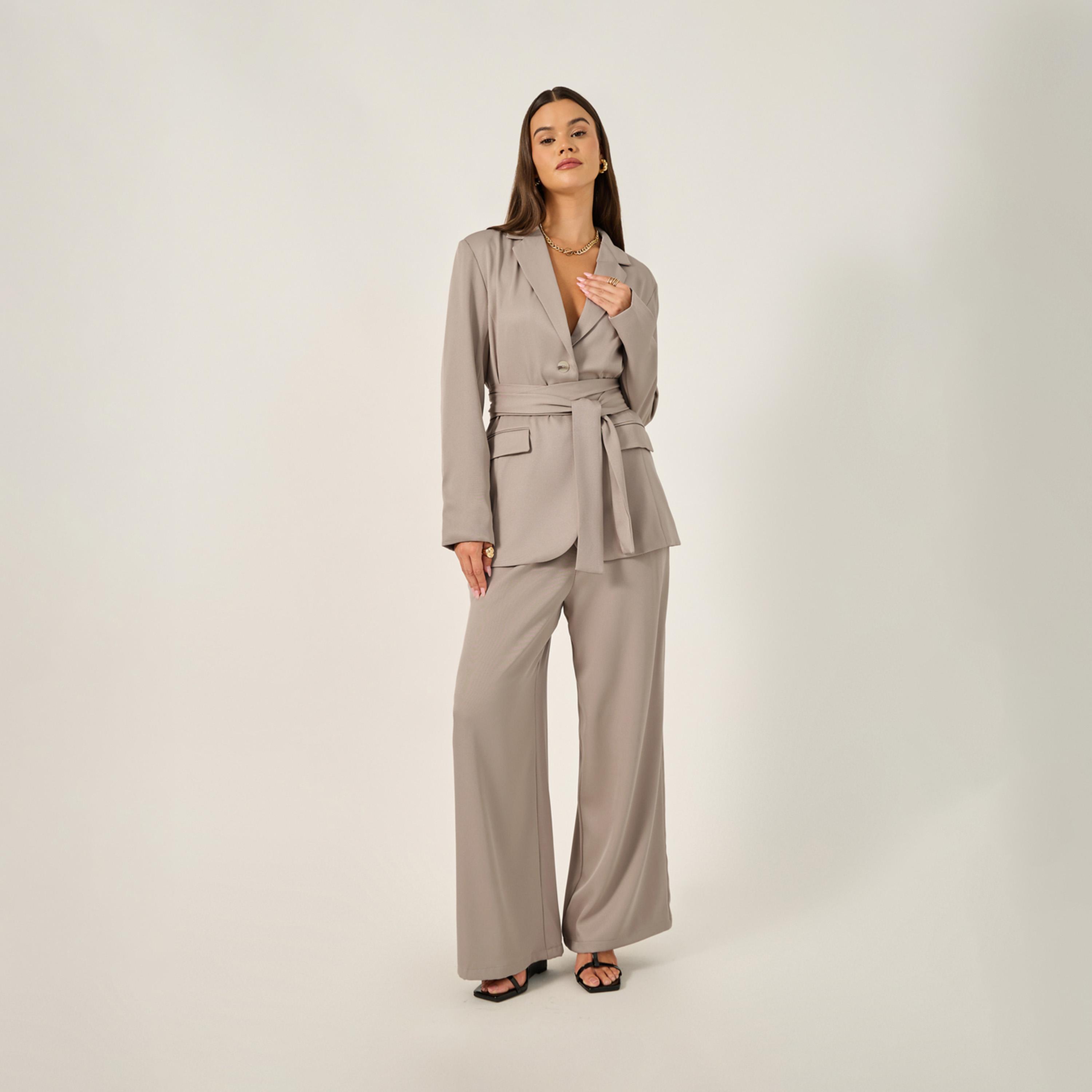 Styli Cross Waistband Wide Leg Pants With Side Seam Pockets-women-clothing-bottoms-trousers-image-1