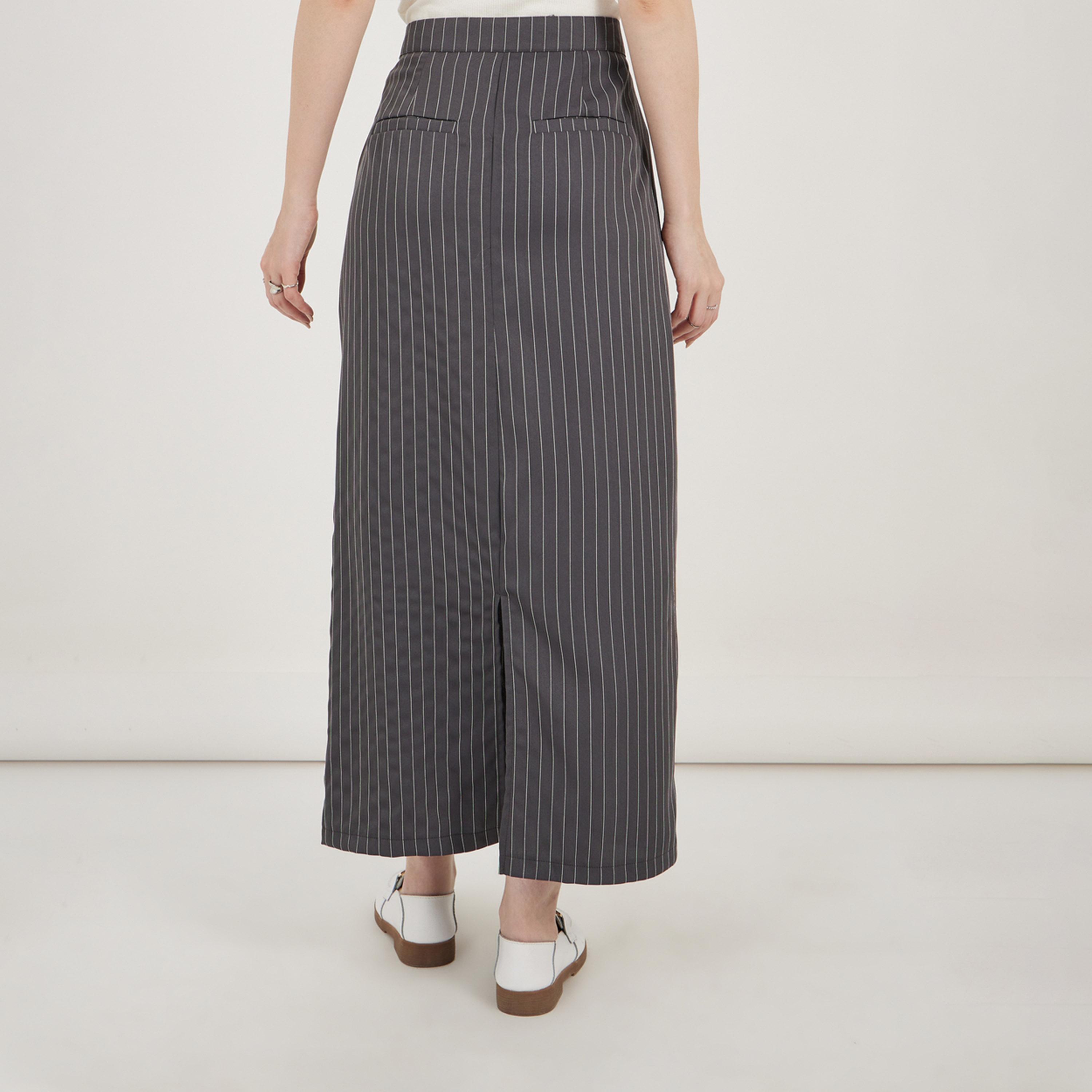Styli Pinstriped Maxi Skirt with Back Slit-women-clothing-bottoms-skirts-image-4