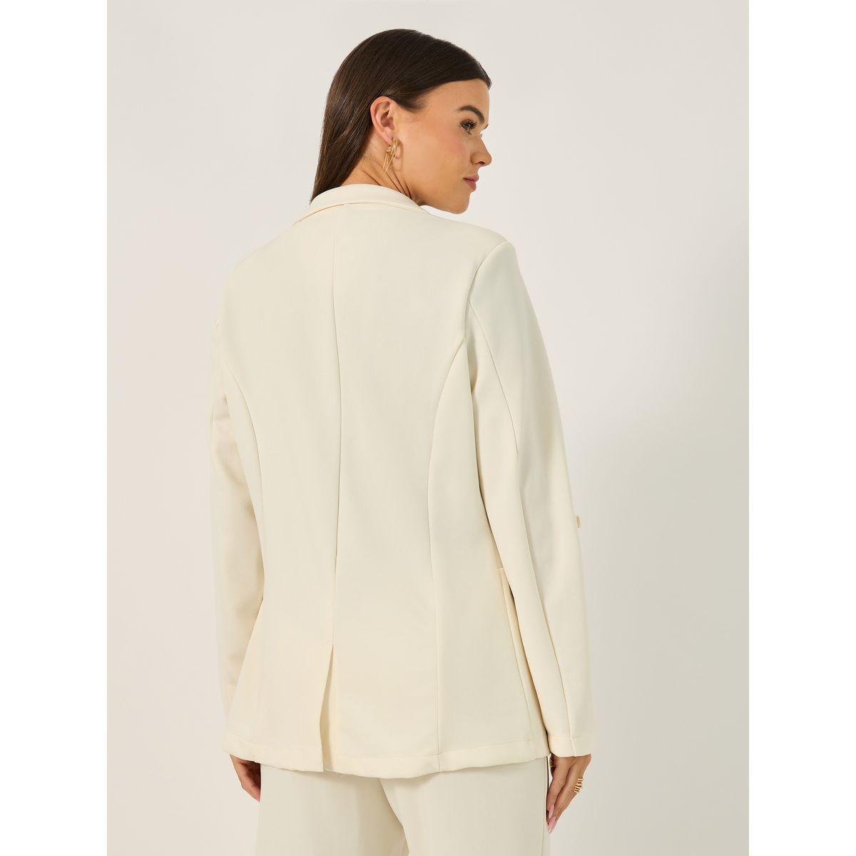 Styli Solid Regular Fit Notch Label Neck Blazer-women-clothing-coatsandjackets-blazers-image-6