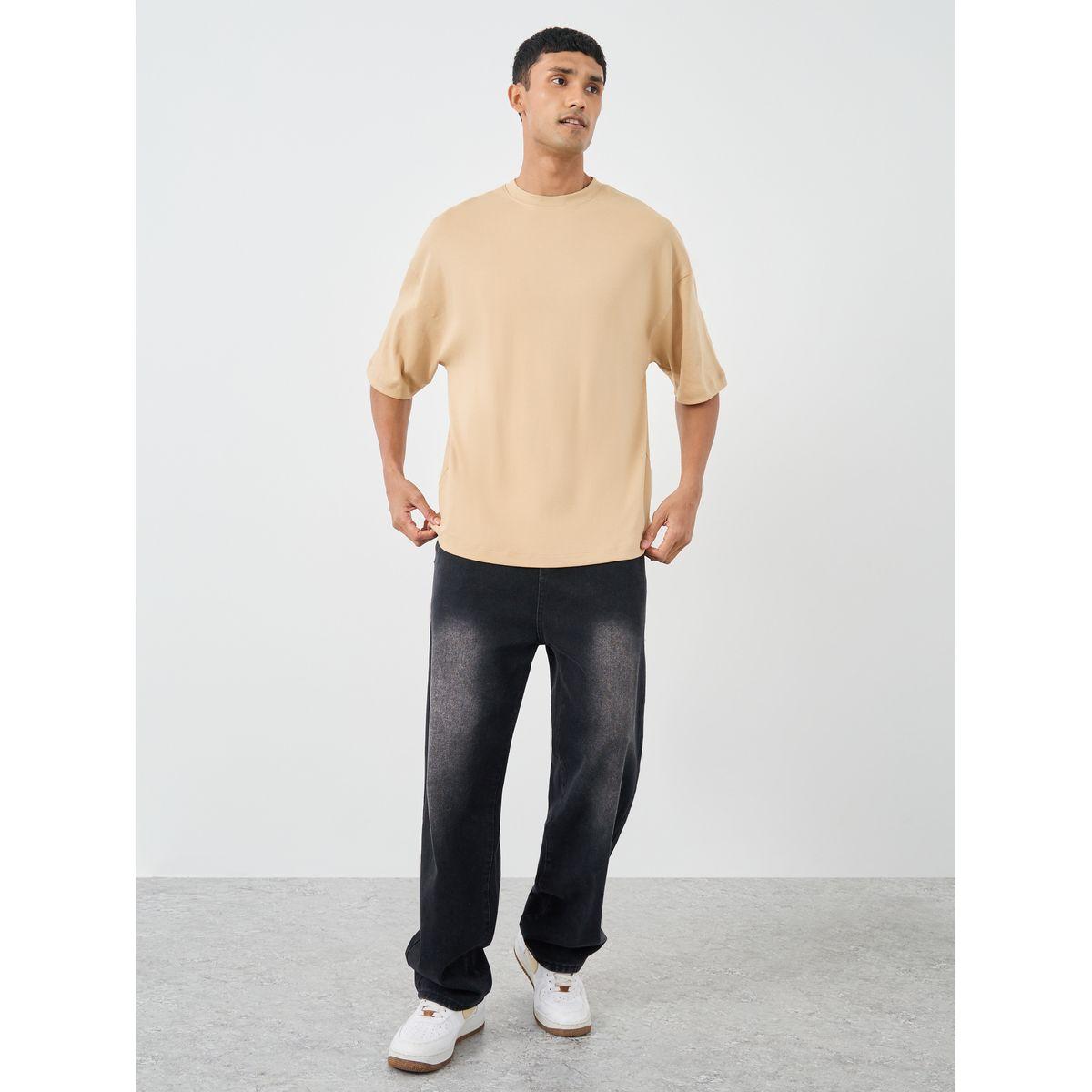 تيشيرت بقصة بوكسي وطبعة كتابة-men-clothing-tshirtsandpolos-tshirts-image-2