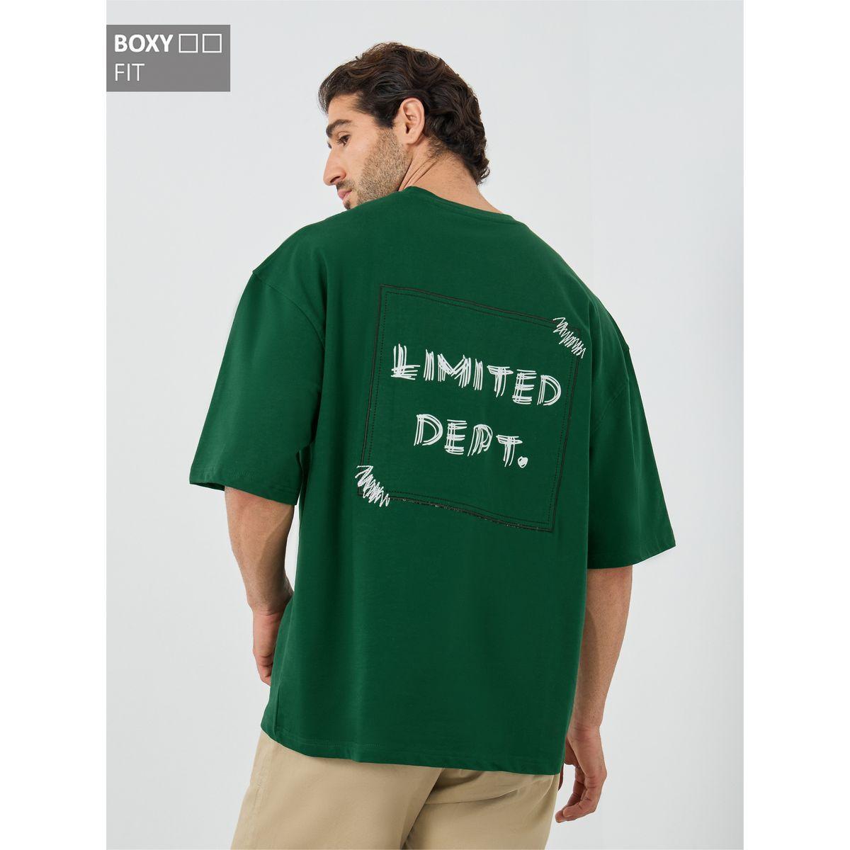 Styli Slogan Print Oversized Round Neck T-Shirt-men-clothing-tshirtsandpolos-tshirts-image-1