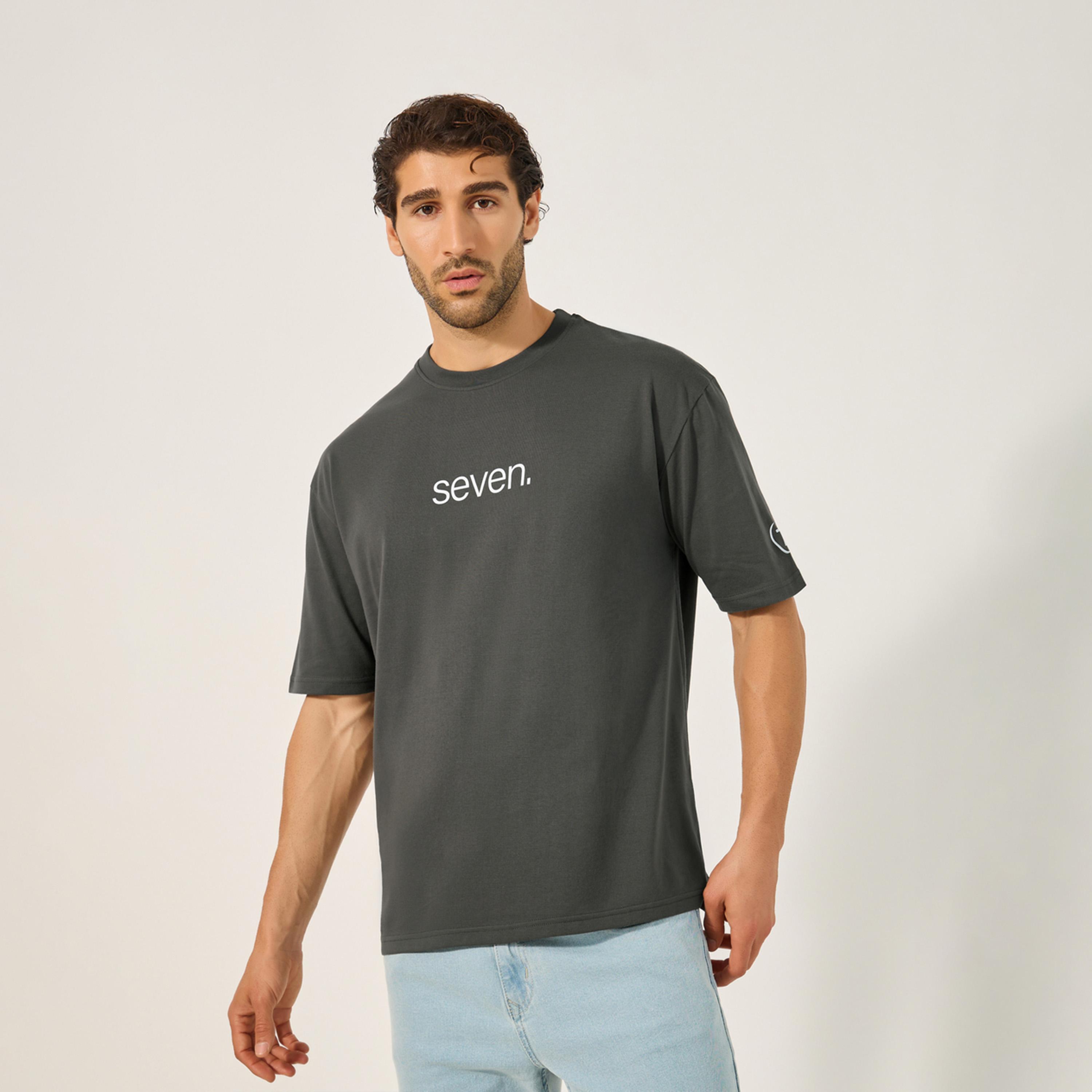 Styli Slogan Print Crew Neck Oversized T-Shirt-men-clothing-tshirtsandpolos-tshirts-image-1
