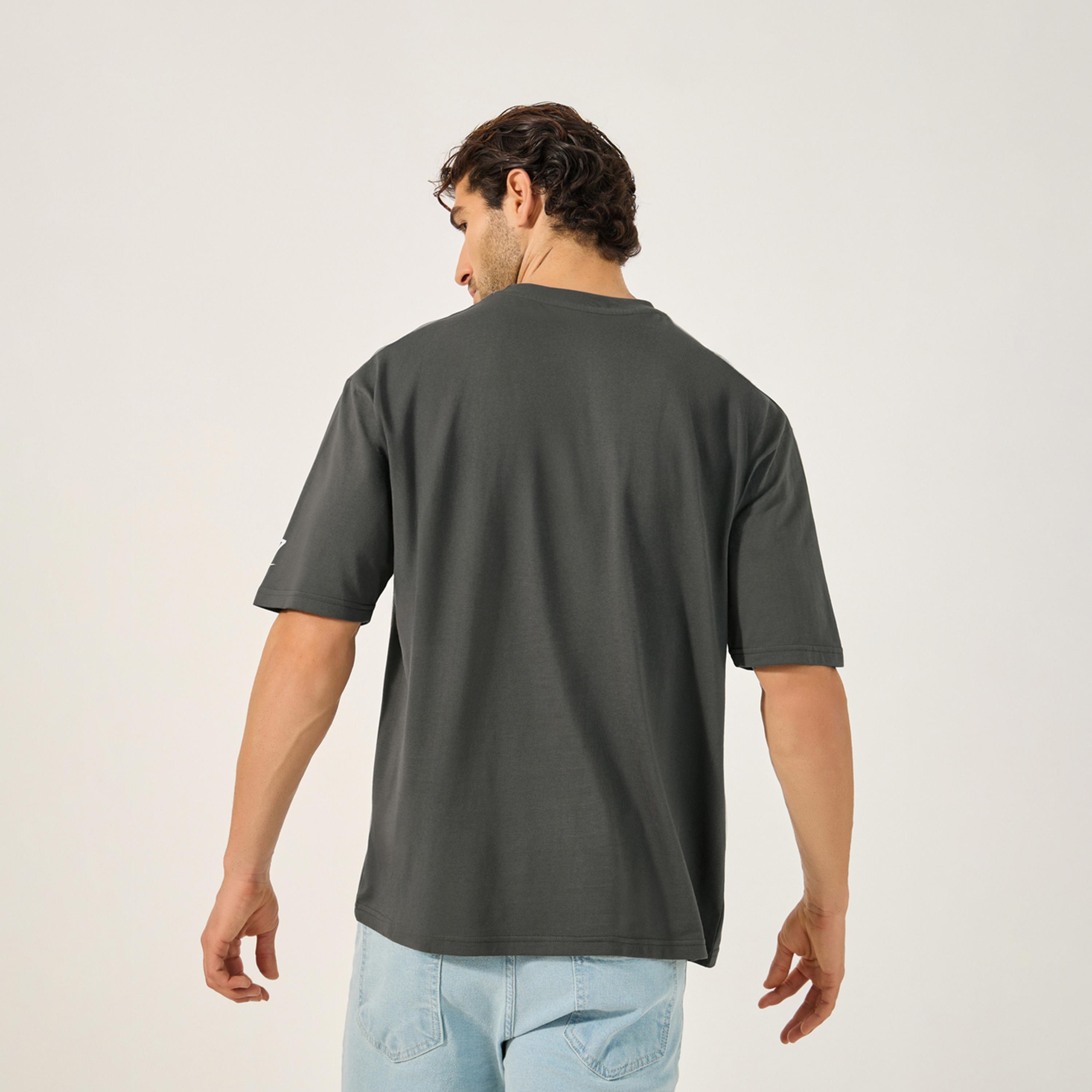 Styli Slogan Print Crew Neck Oversized T-Shirt-men-clothing-tshirtsandpolos-tshirts-image-4