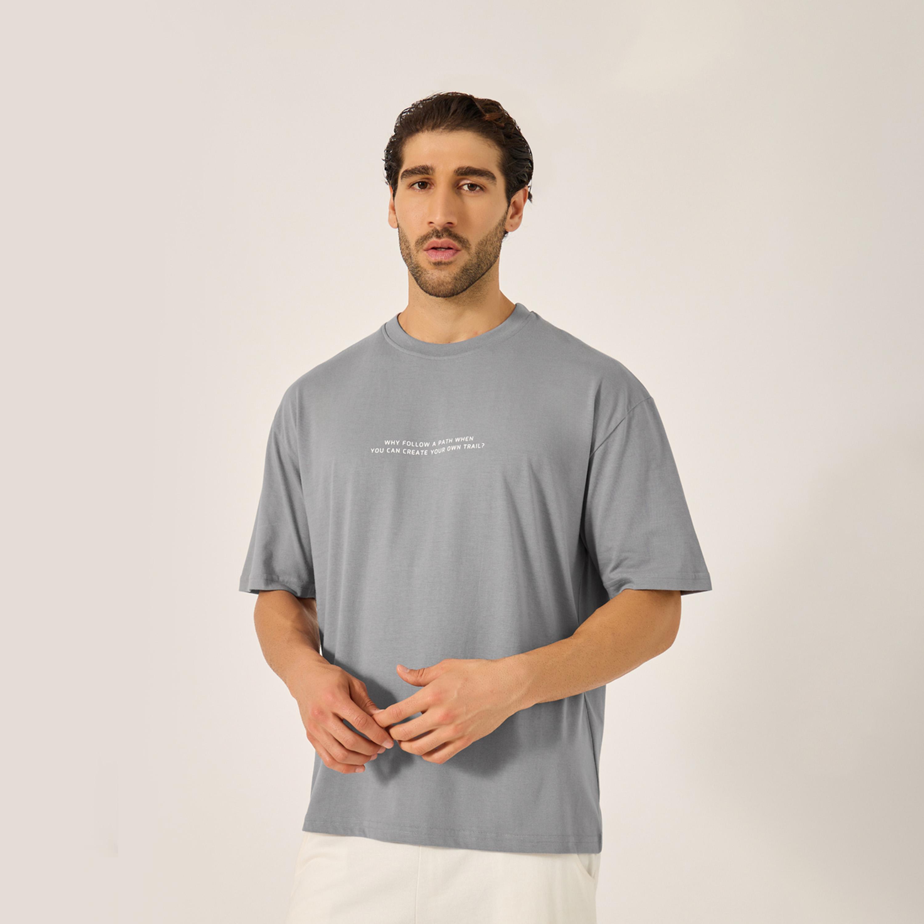 Styli Oversized Minimal Print Crew Neck T-Shirt-men-clothing-tshirtsandpolos-tshirts-image-1