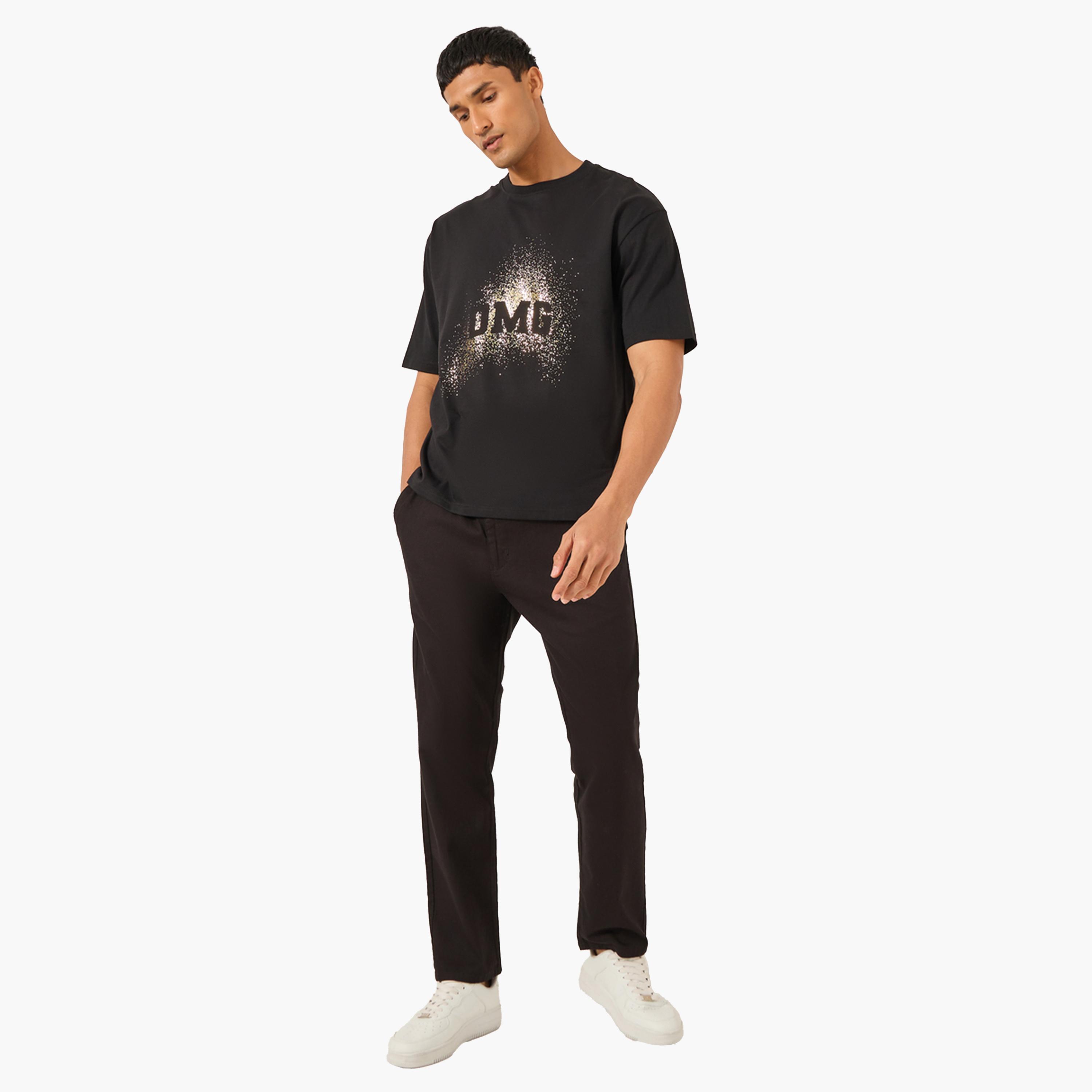 Styli Text Foil Print Crew Neck Oversized T-Shirt-men-clothing-tshirtsandpolos-tshirts-image-2