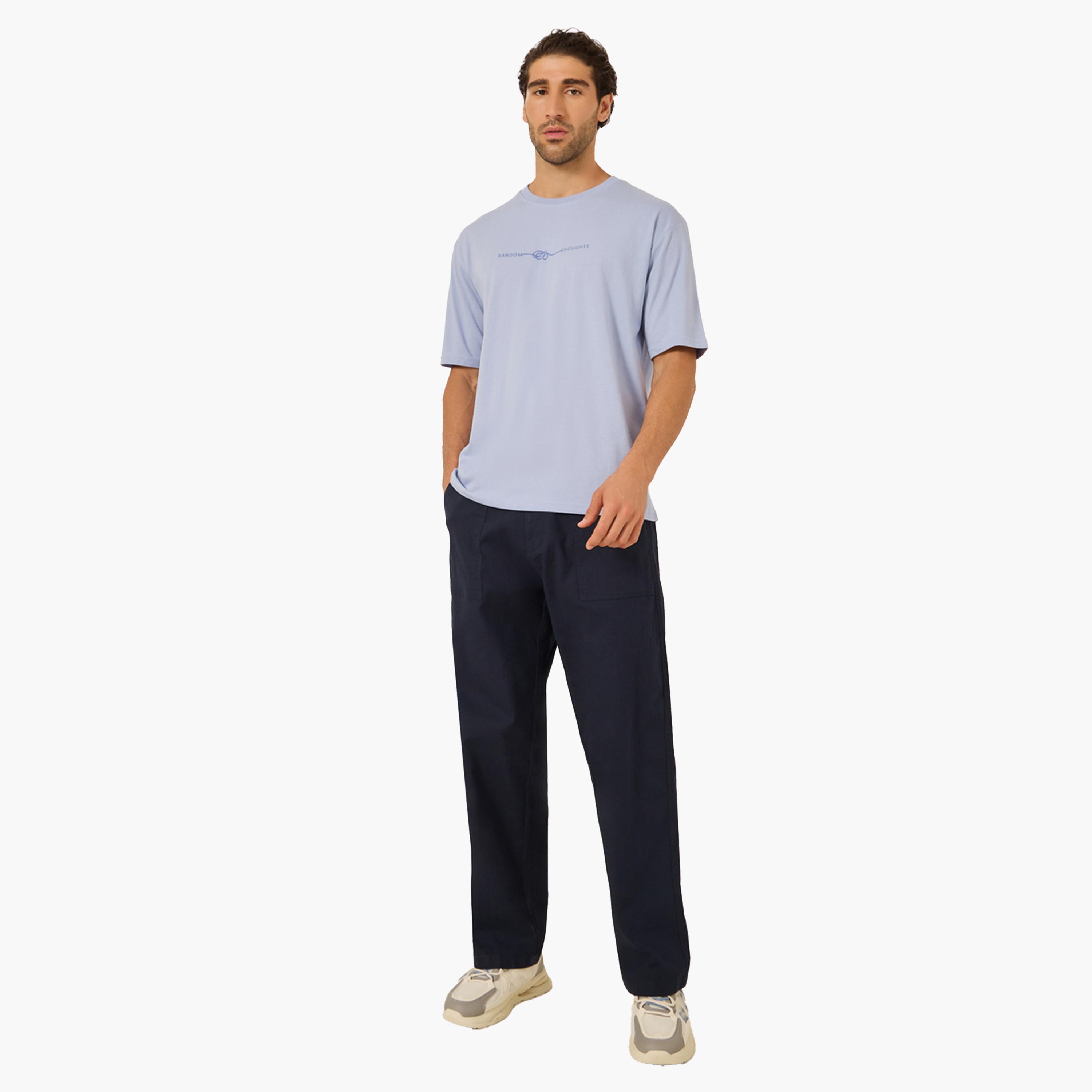 Styli Slogan Print Round Neck Oversized T-Shirt-men-clothing-tshirtsandpolos-tshirts-image-2
