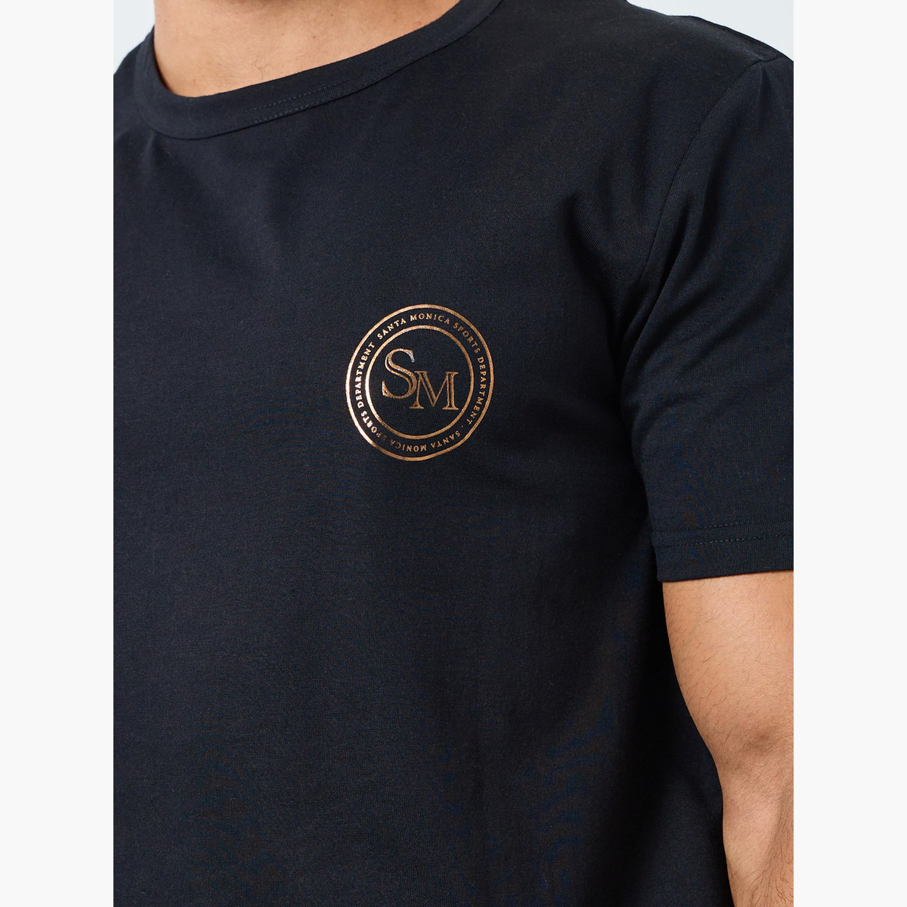 Styli Men Black Graphic Print Crew Neck T-Shirt-men-clothing-tshirtsandpolos-tshirts-image-4