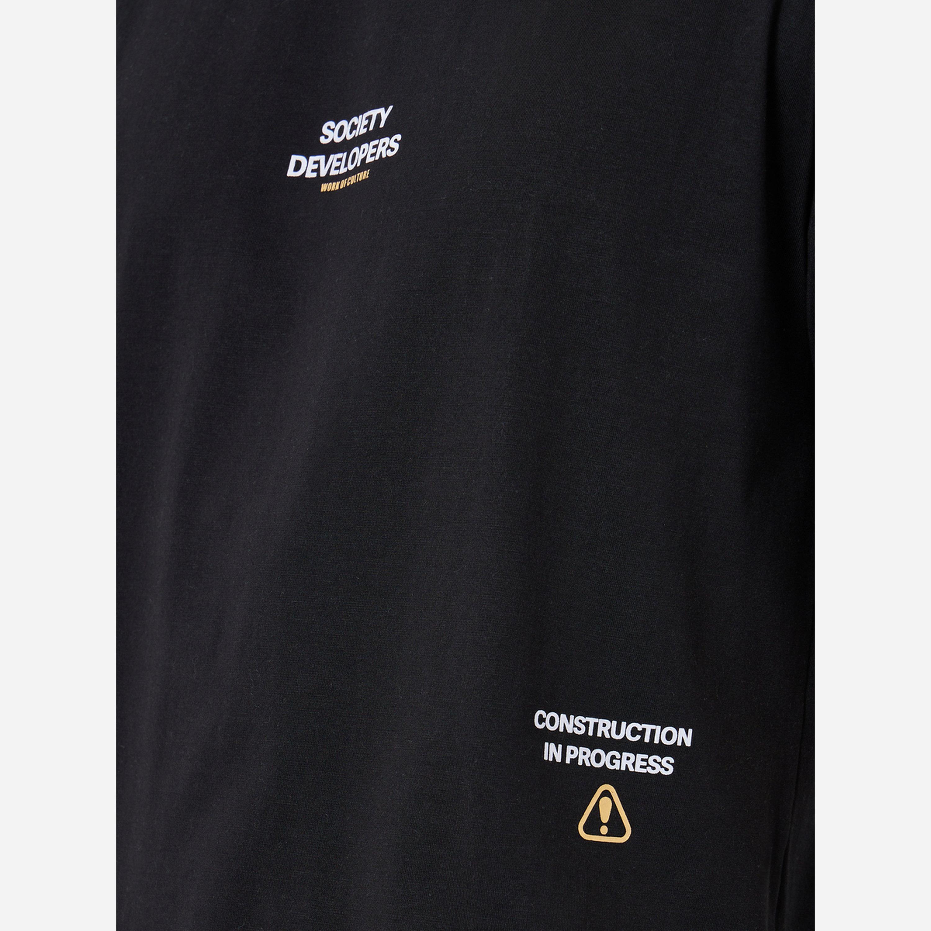Styli Men Black Slogan Print Oversized T-Shirt-men-clothing-tshirtsandpolos-tshirts-image-4