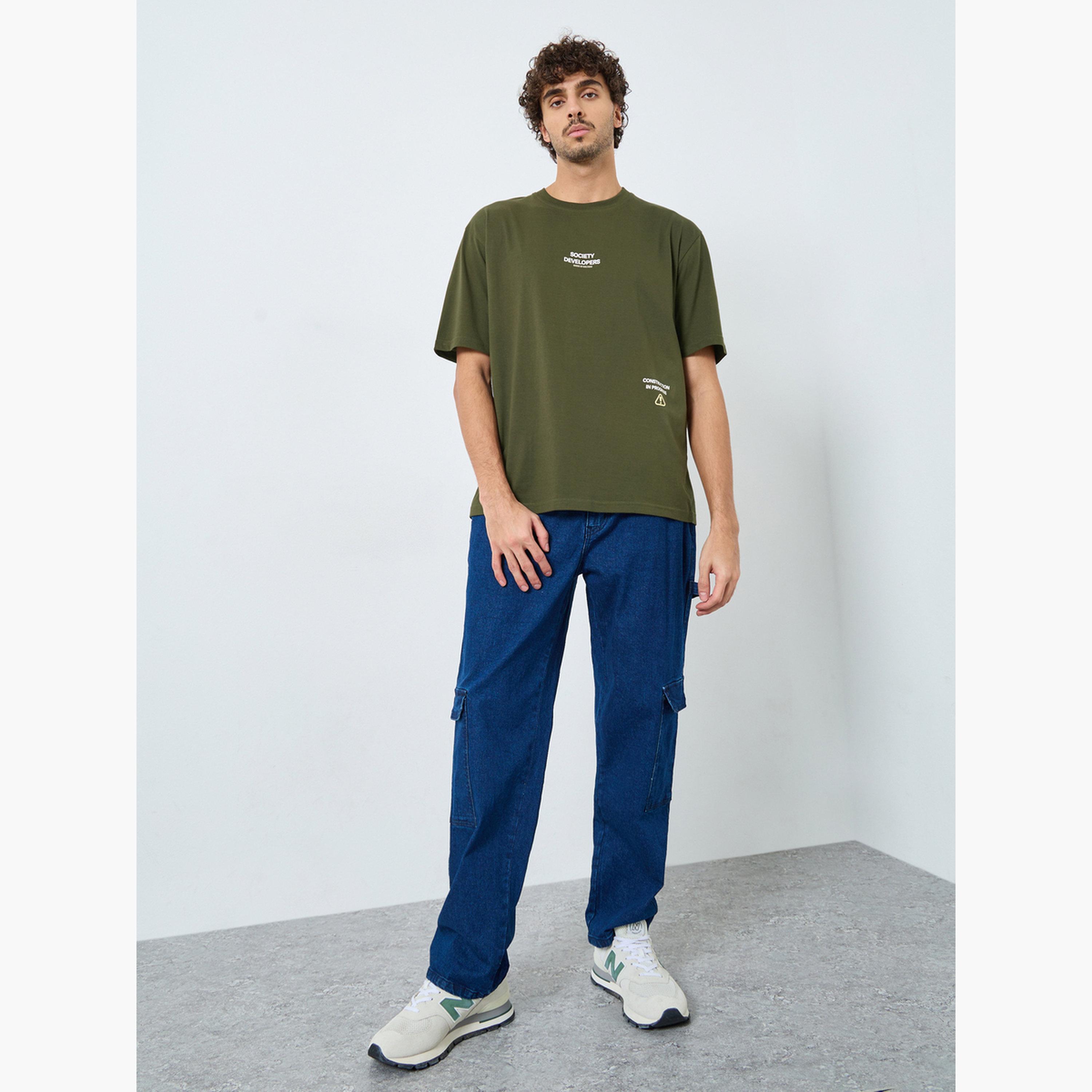 Styli Men Slogan Front and Back Print Oversize T-Shirt-men-clothing-tshirtsandpolos-tshirts-image-2