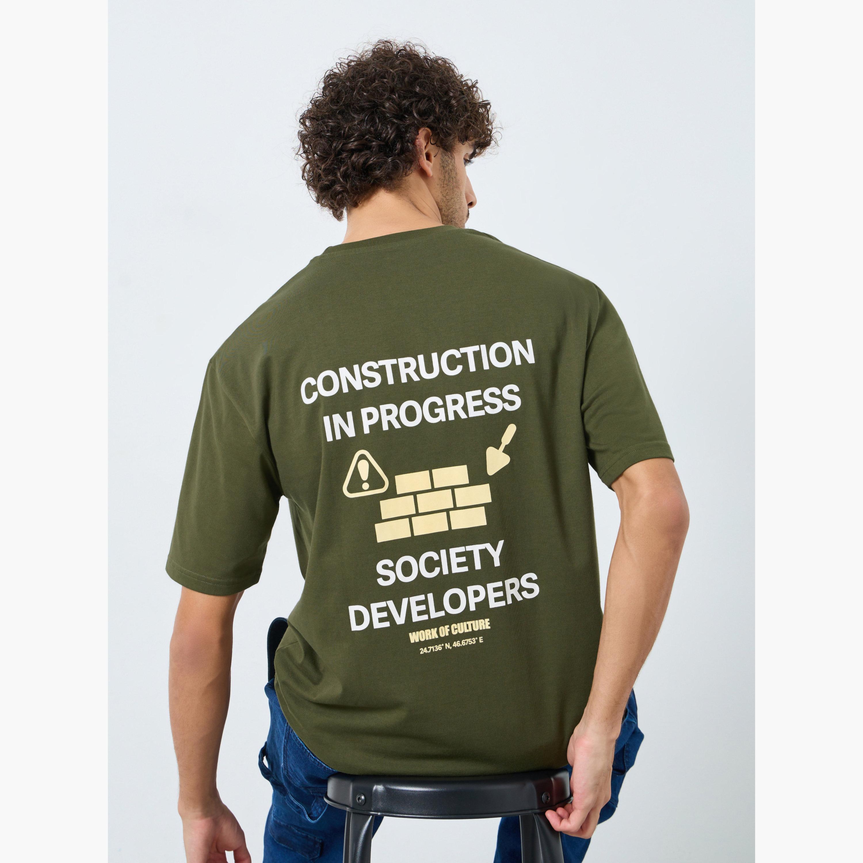 Styli Men Slogan Front and Back Print Oversize T-Shirt-men-clothing-tshirtsandpolos-tshirts-image-3