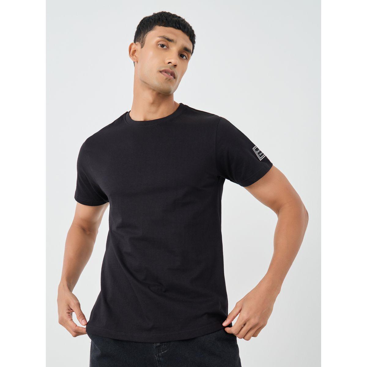 Styli Regular Fit Badge Detail Jersey T-Shirt-men-clothing-tshirtsandpolos-tshirts-image-1