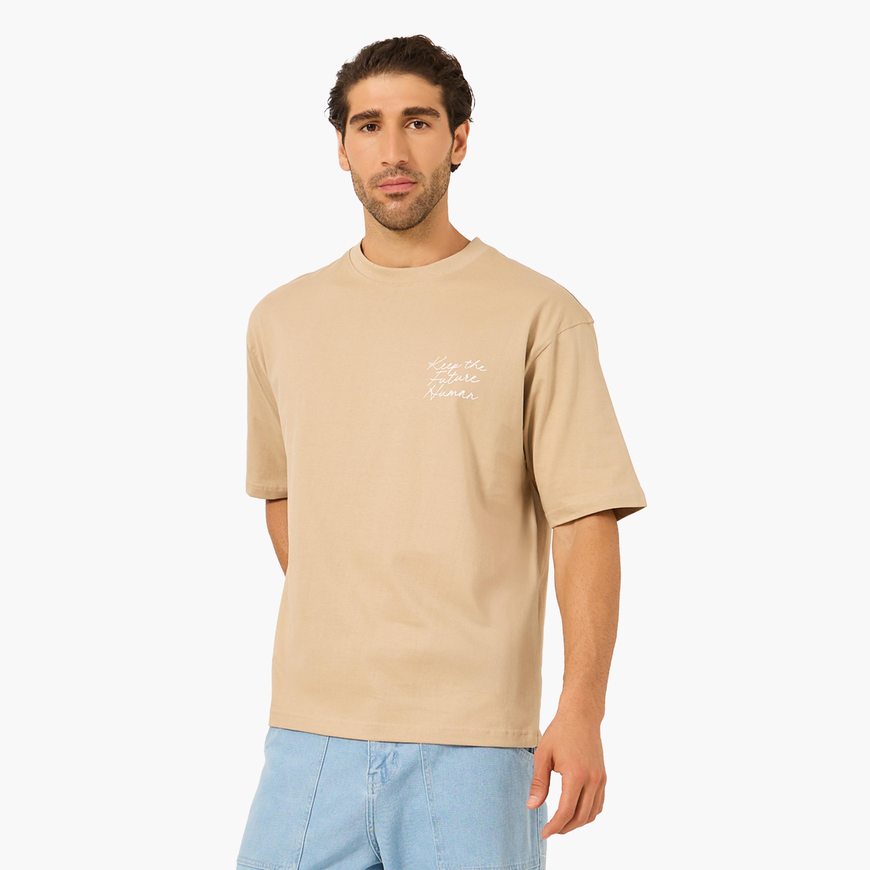 Styli Minimal Embroidered Jersey Oversized T-Shirt-men-clothing-tshirtsandpolos-tshirts-image-1