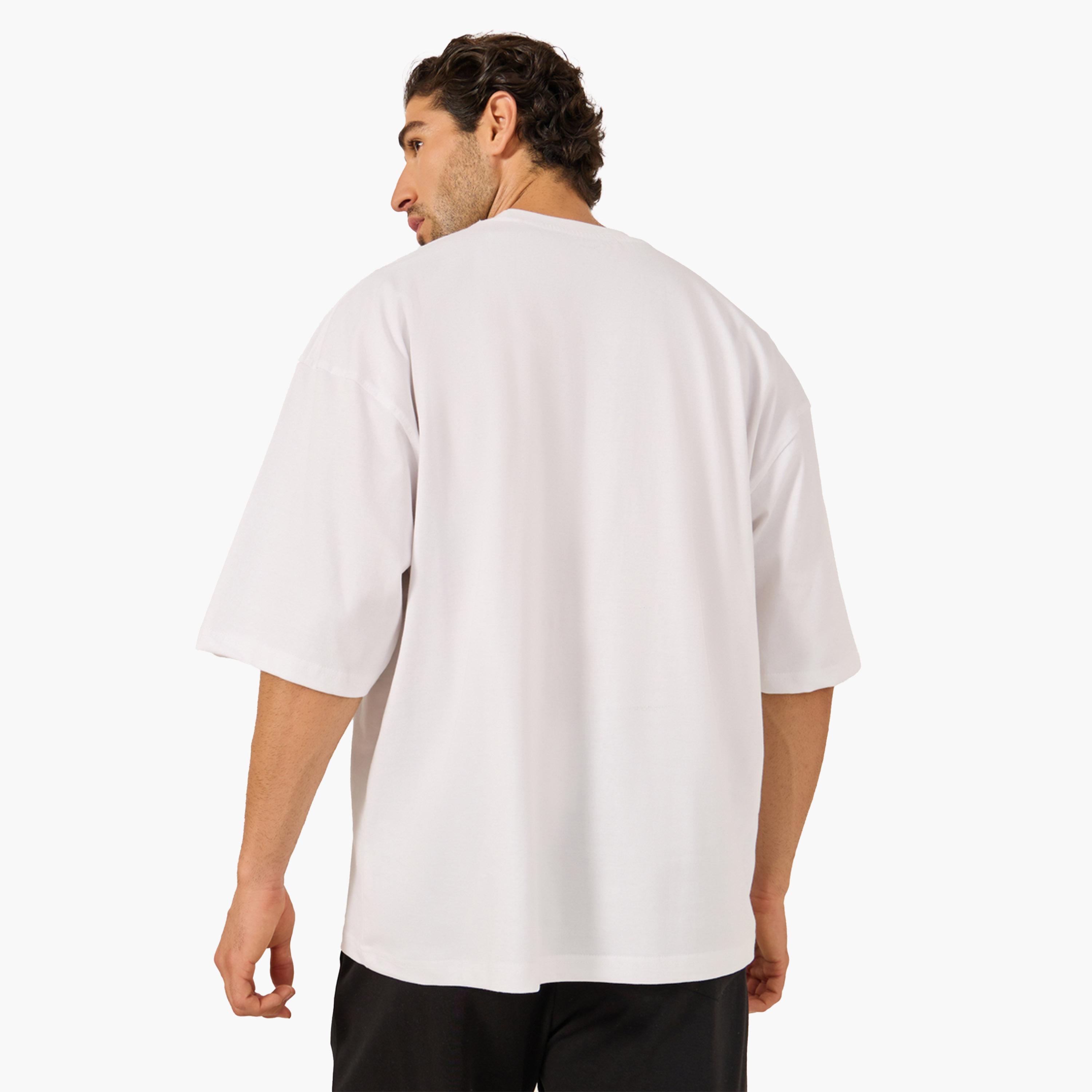 ستايلي - تي شيرت جيرسي مربع بياقة دائرية وطبعة نص-men-clothing-tshirtsandpolos-tshirts-image-4