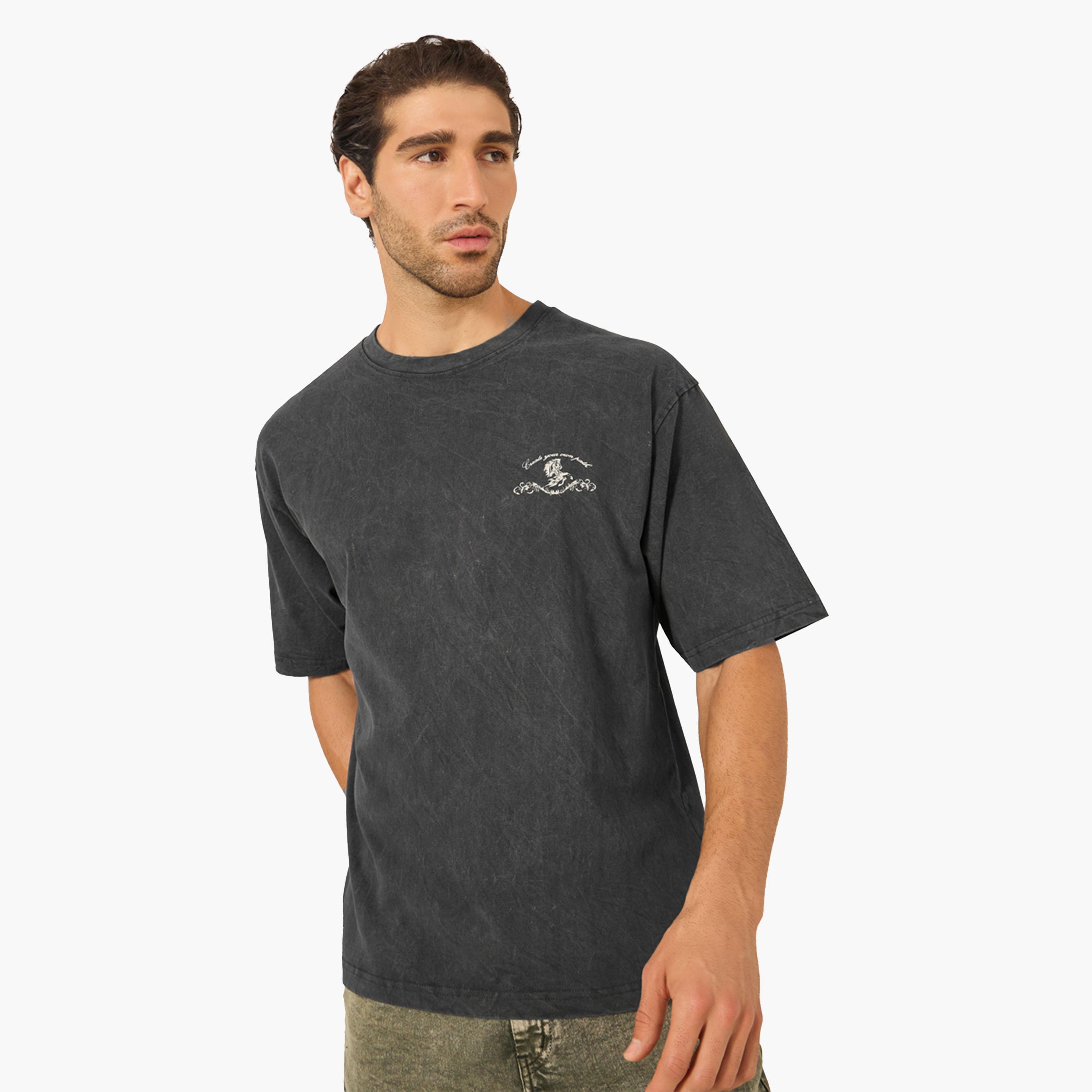 Styli Washed Graphic Print Jersey Oversized T-Shirt-men-clothing-tshirtsandpolos-tshirts-image-1
