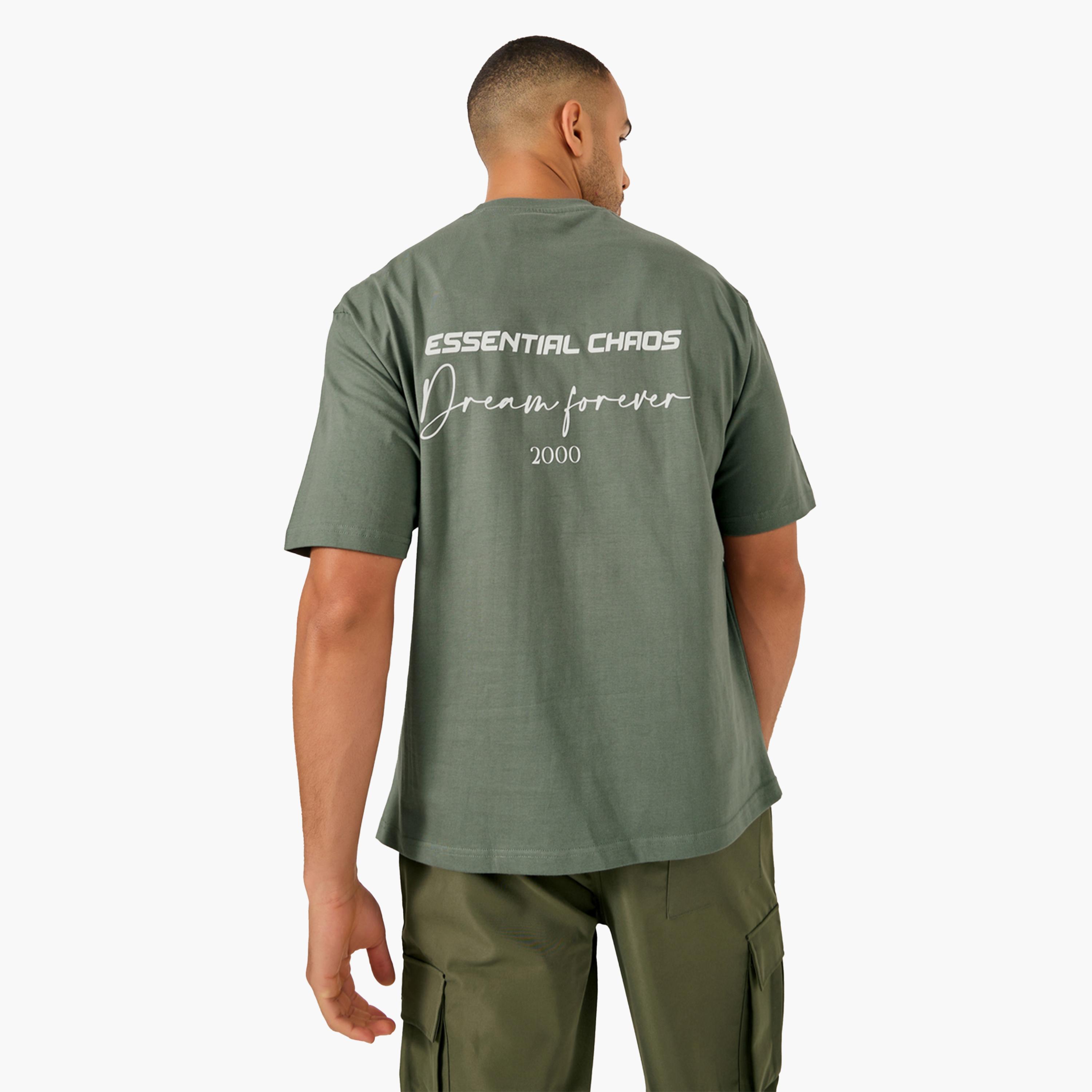 ستايلي - تي شيرت جيرسي كبير الحجم بطبعة شعار-men-clothing-tshirtsandpolos-tshirts-image-3