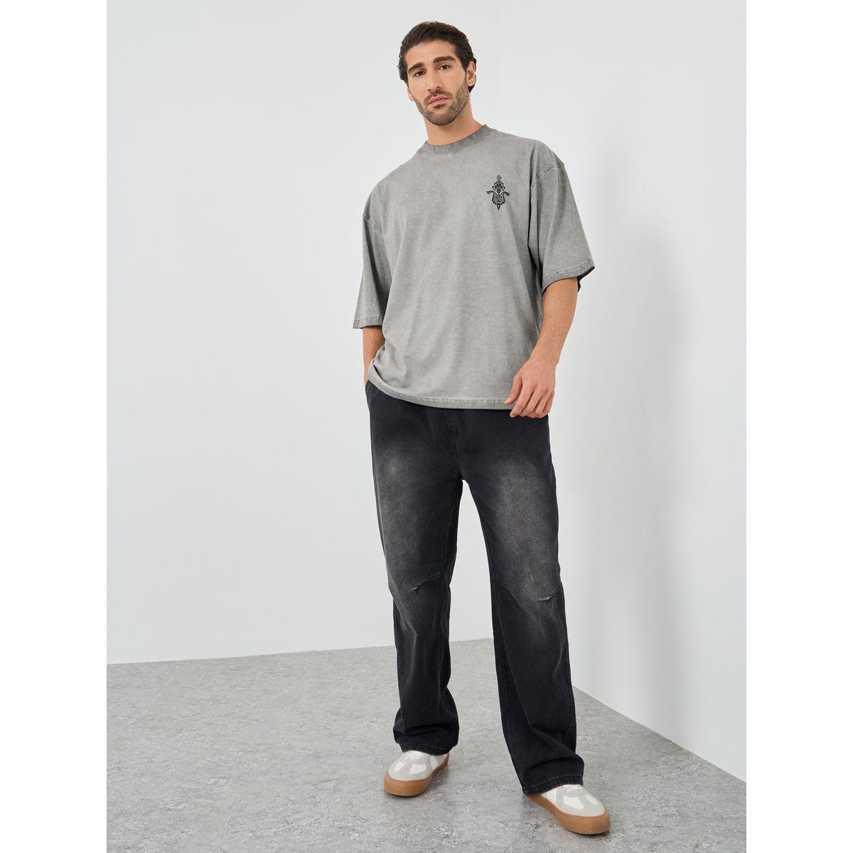 Styli Slogan Print Oversized Round Neck T-Shirt-men-clothing-tshirtsandpolos-tshirts-image-3