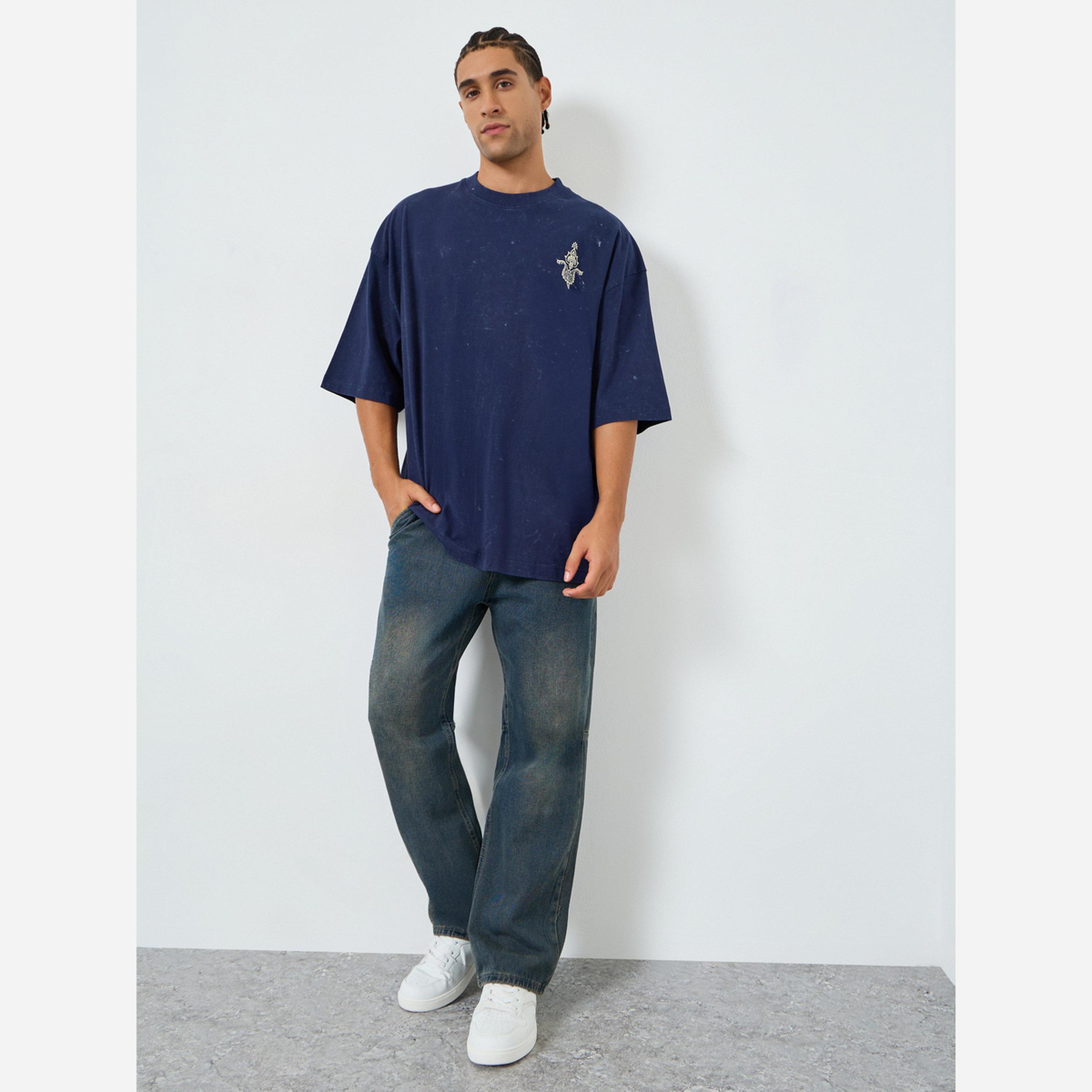 Styli Men Washed Front and Back Print Boxy Fit T-Shirt-men-clothing-tshirtsandpolos-tshirts-image-2