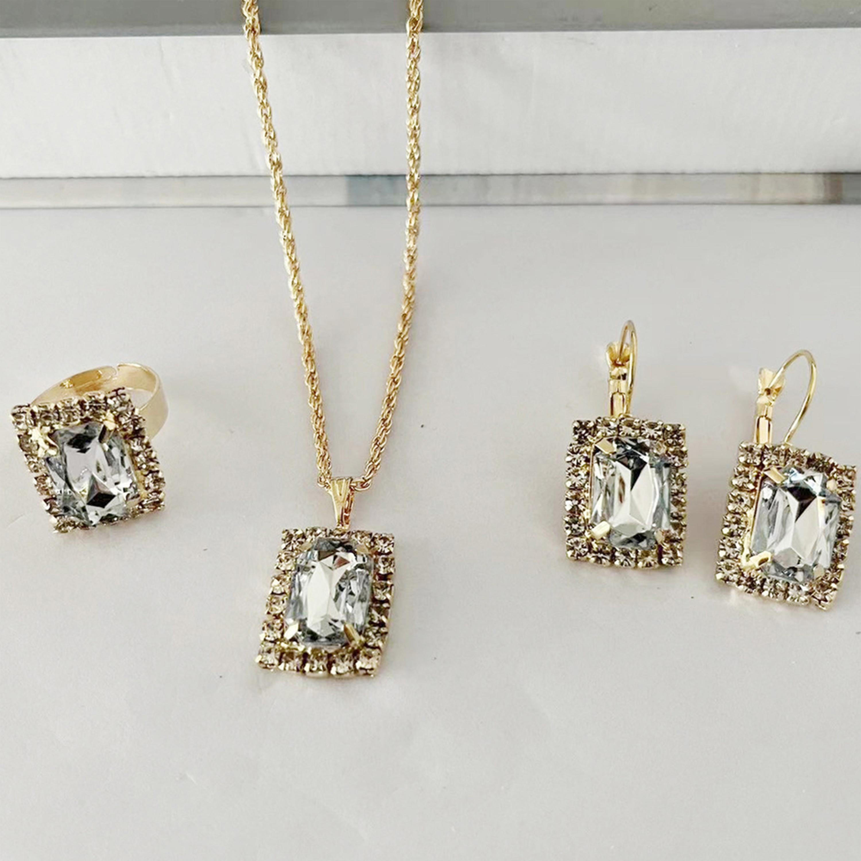 Styli Set of 3 - Embellished Necklace, Earrings & Ring-women-watchesandjewellery-jewellery-jewellerysets-image-2