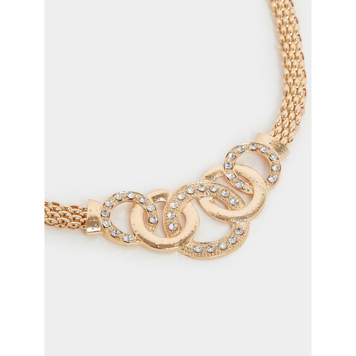 مجموعة من 4 - عقد وخاتم مع اقراط اذن وسوار يد-women-watchesandjewellery-jewellery-jewellerysets-image-2