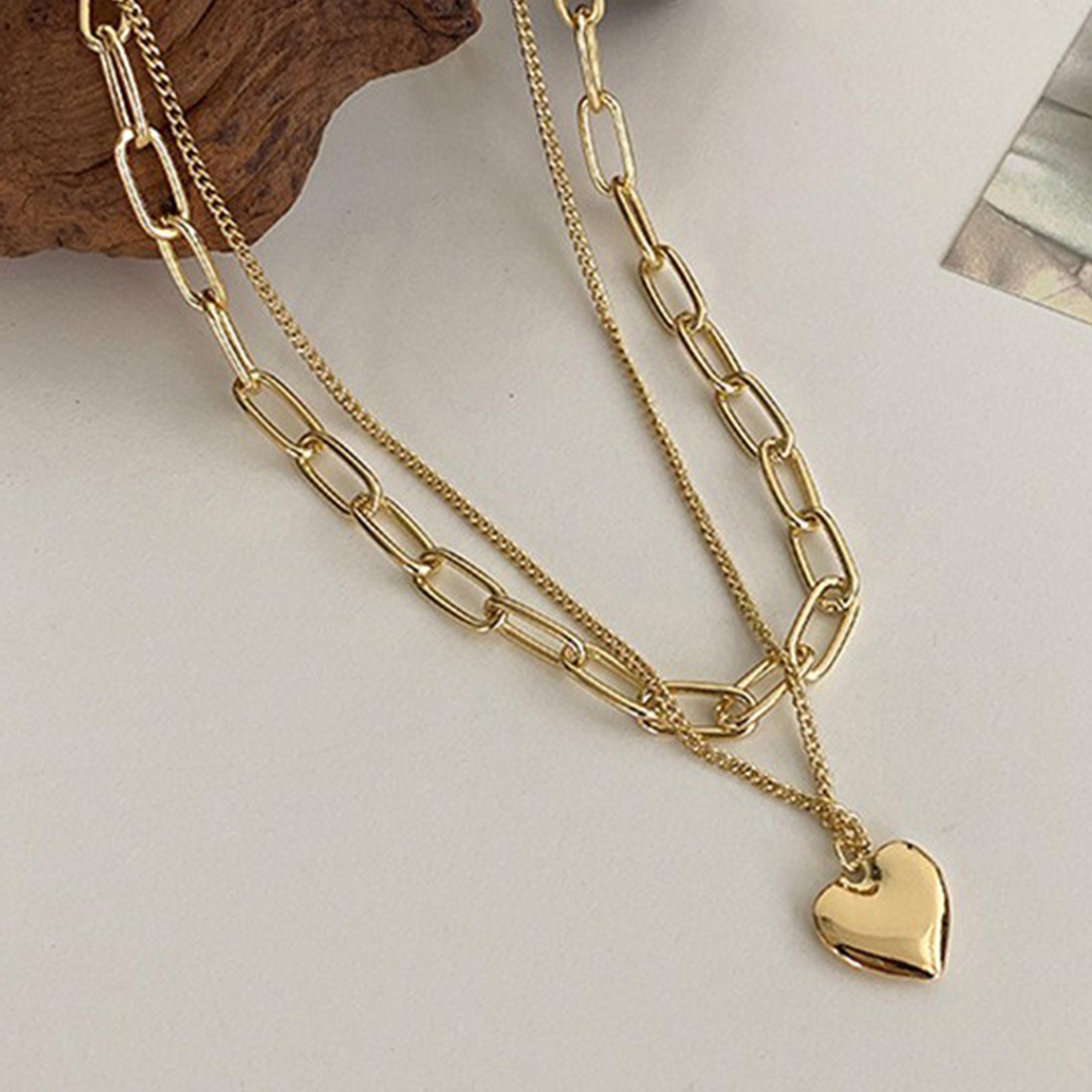 ستايلي - سلسال قلب متعدد الطبقات-women-watchesandjewellery-jewellery-necklacesandpendants-image-1