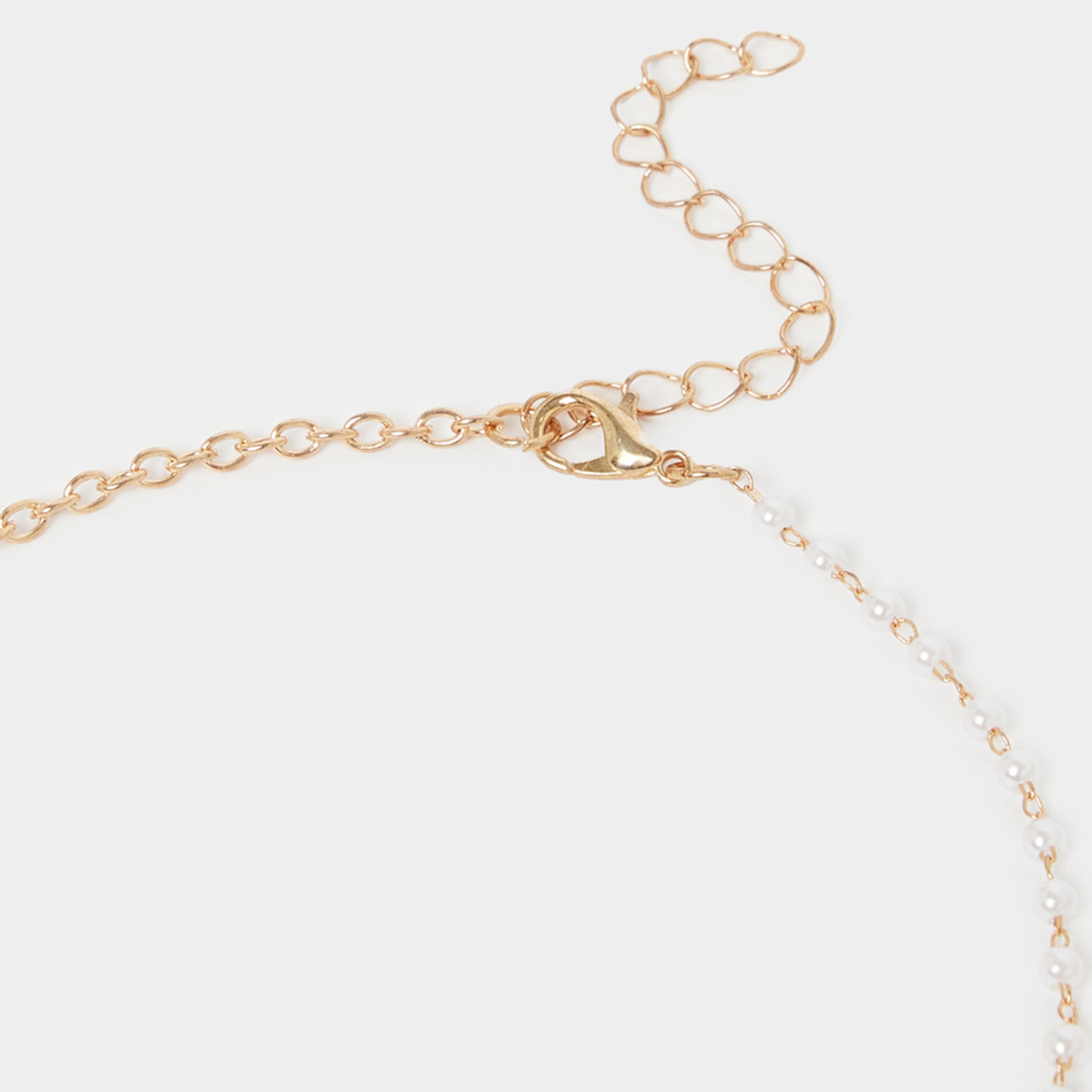 Styli One Side Pearl Embellished Necklace with Lobster Clasp Closure-women-watchesandjewellery-jewellery-necklacesandpendants-image-4