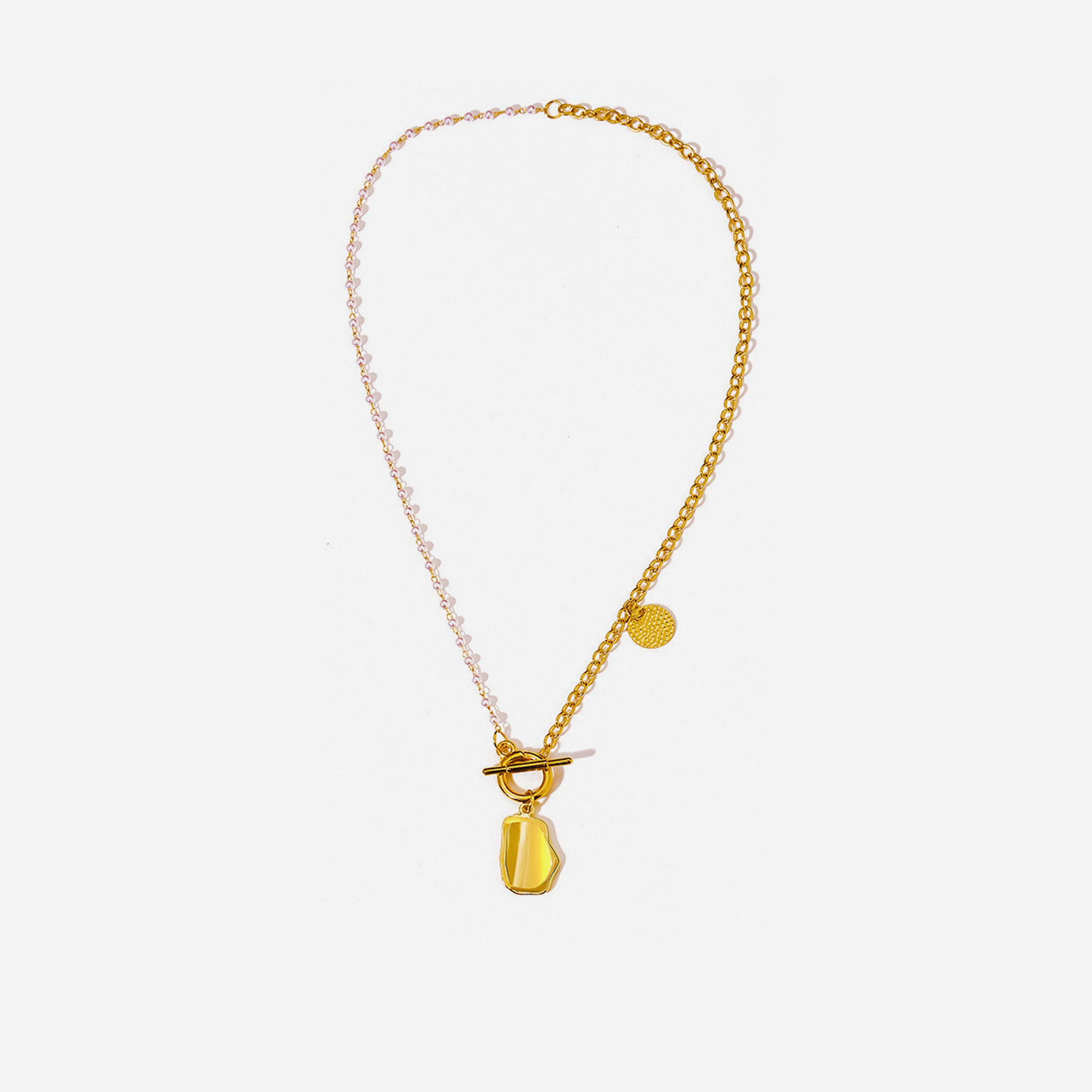 Styli One Side Pearl Embellished Necklace with Lobster Clasp Closure-women-watchesandjewellery-jewellery-necklacesandpendants-image-6