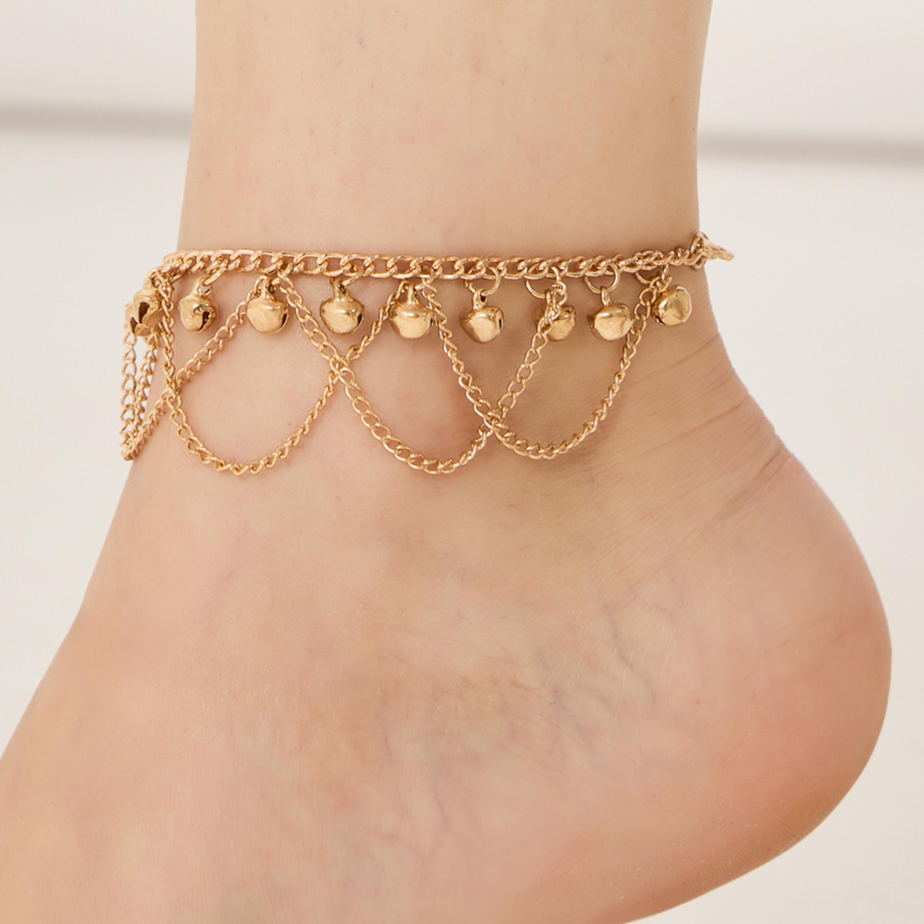 Styli Overlay Drop Anklet-women-watchesandjewellery-jewellery-anklets-image-1