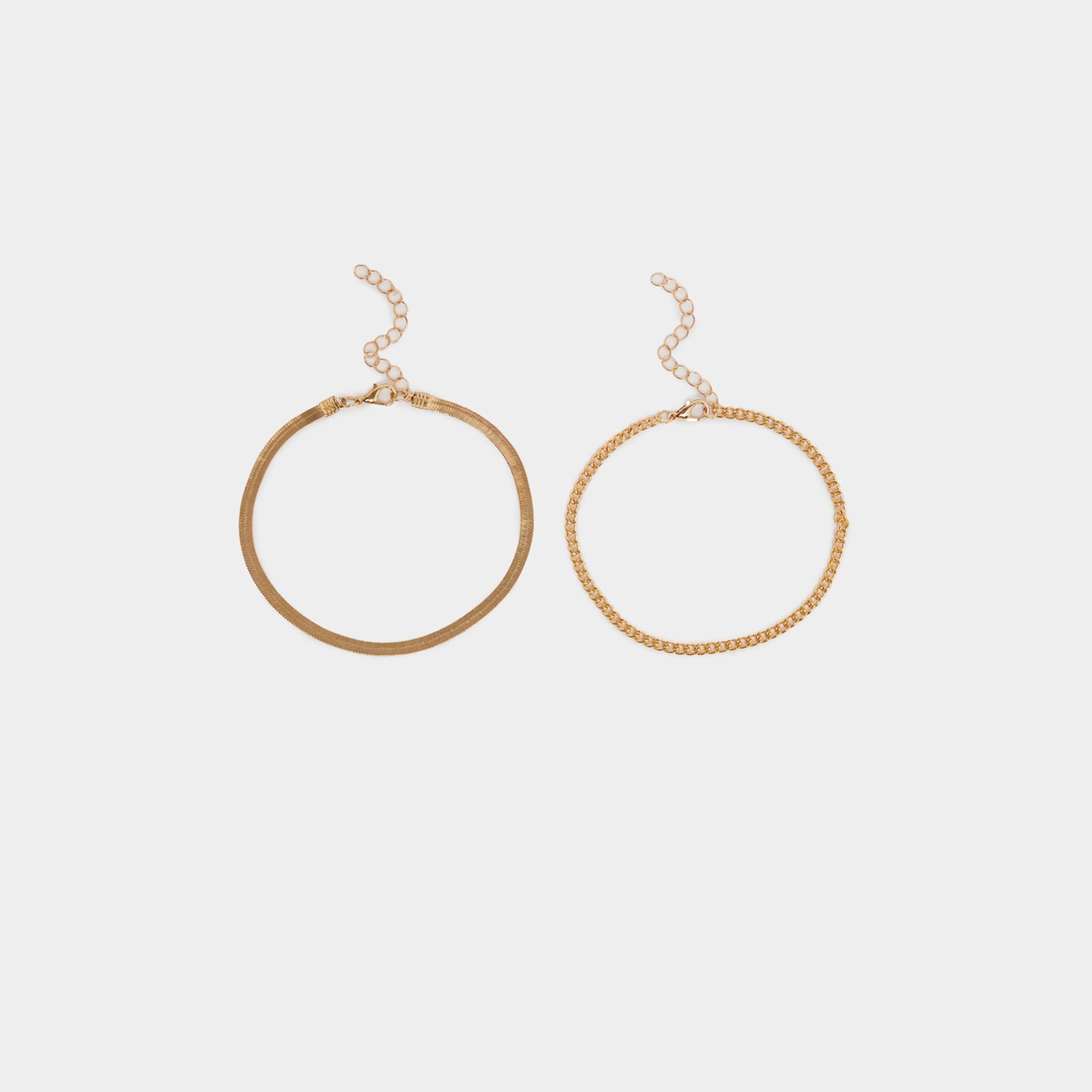 Styli Set of 2 - Flat Chain Anklet-women-watchesandjewellery-jewellery-anklets-image-2