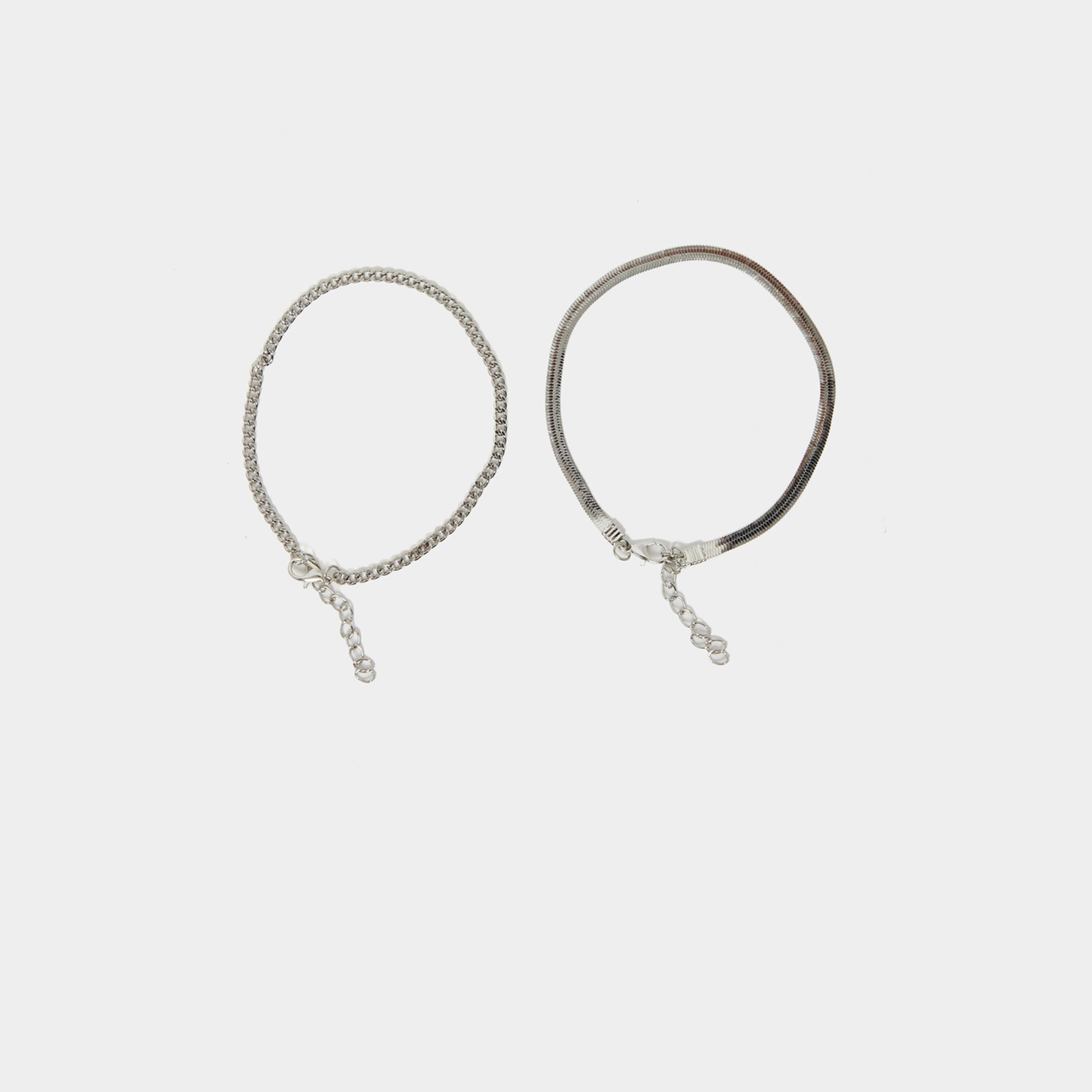 ستايلي - مجموعة من قطعتين - خلخال متنوع-women-watchesandjewellery-jewellery-anklets-image-1