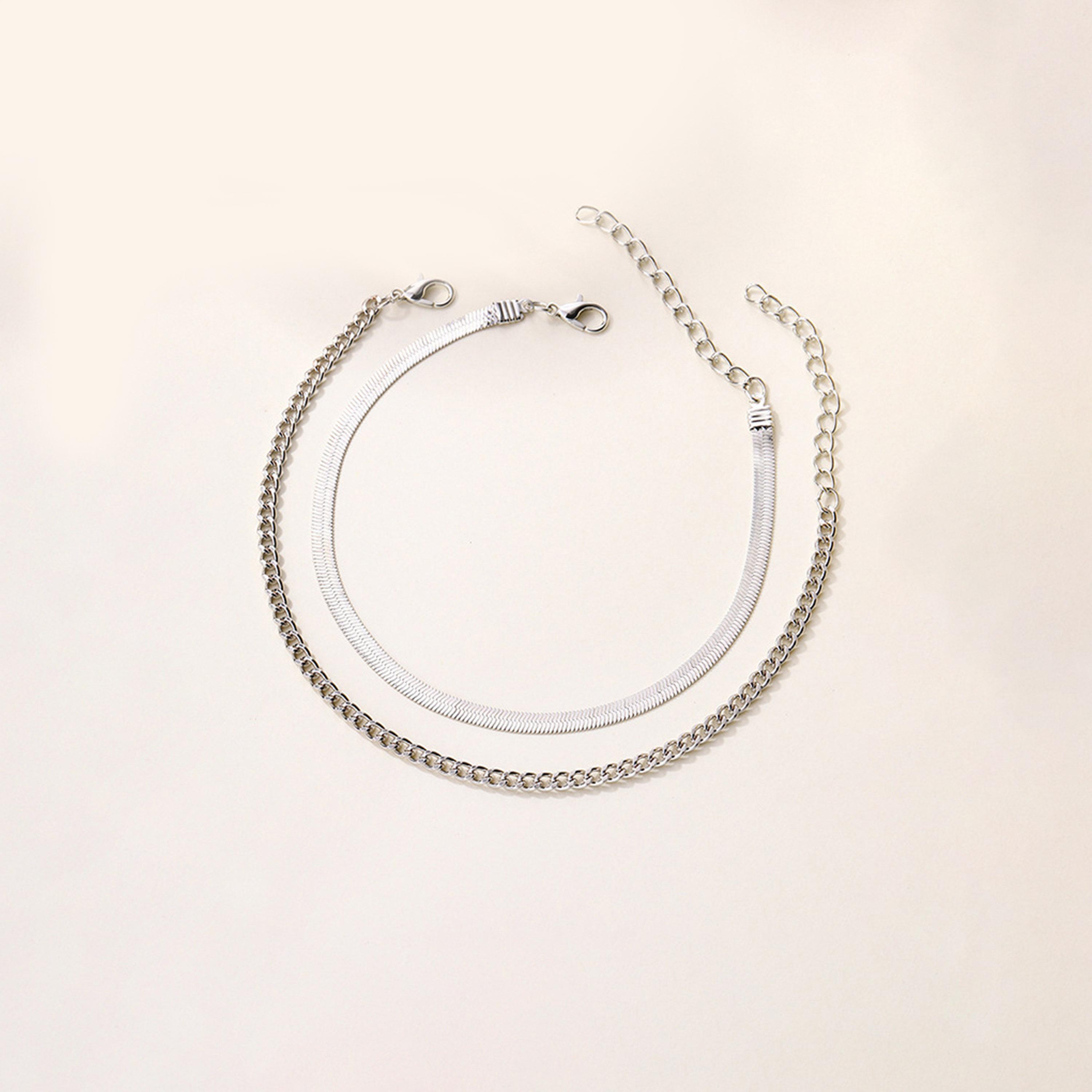 ستايلي - مجموعة من قطعتين - خلخال متنوع-women-watchesandjewellery-jewellery-anklets-image-5