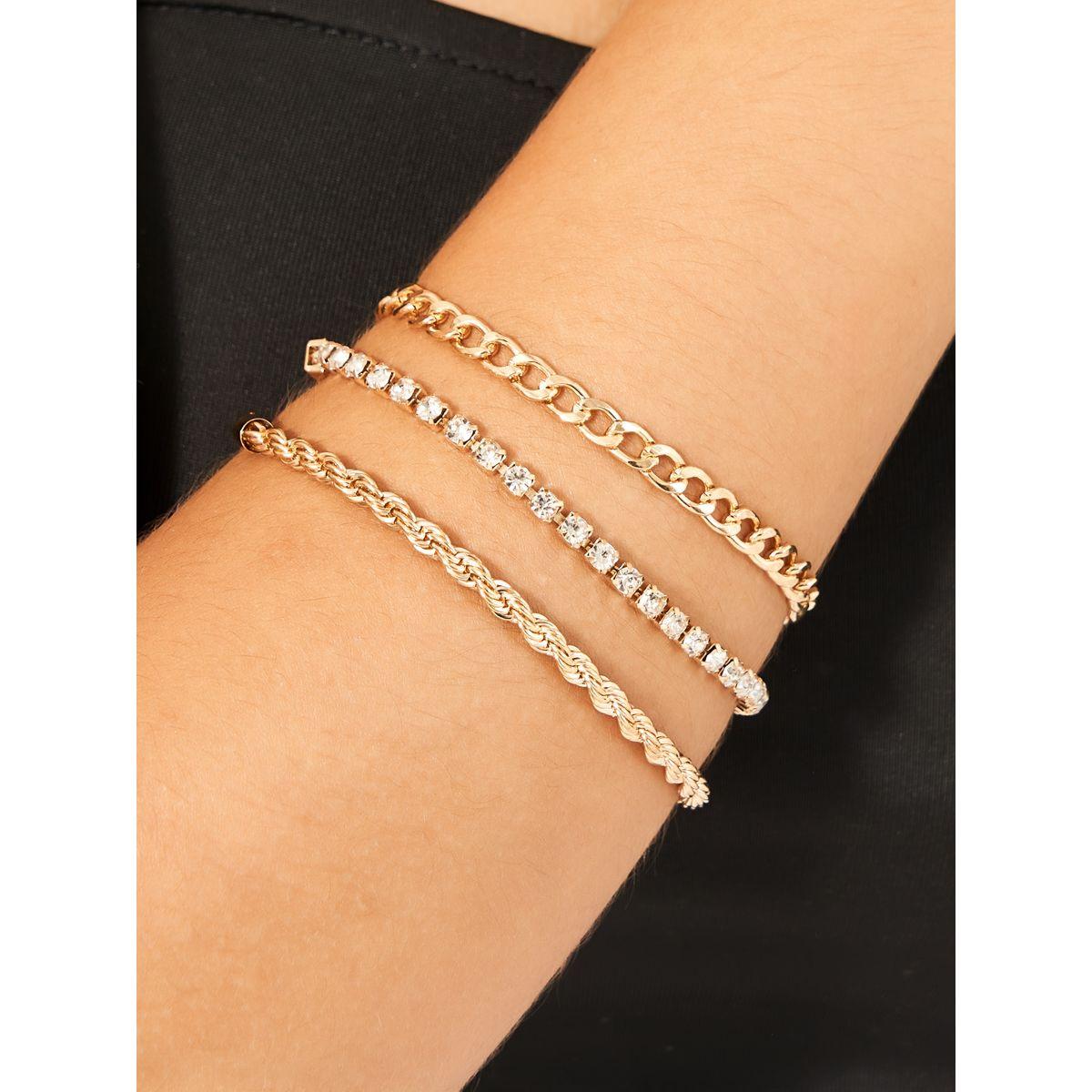 مجموعة من 3 أساور يد كاجوال-women-watchesandjewellery-jewellery-banglesandbracelets-image-1