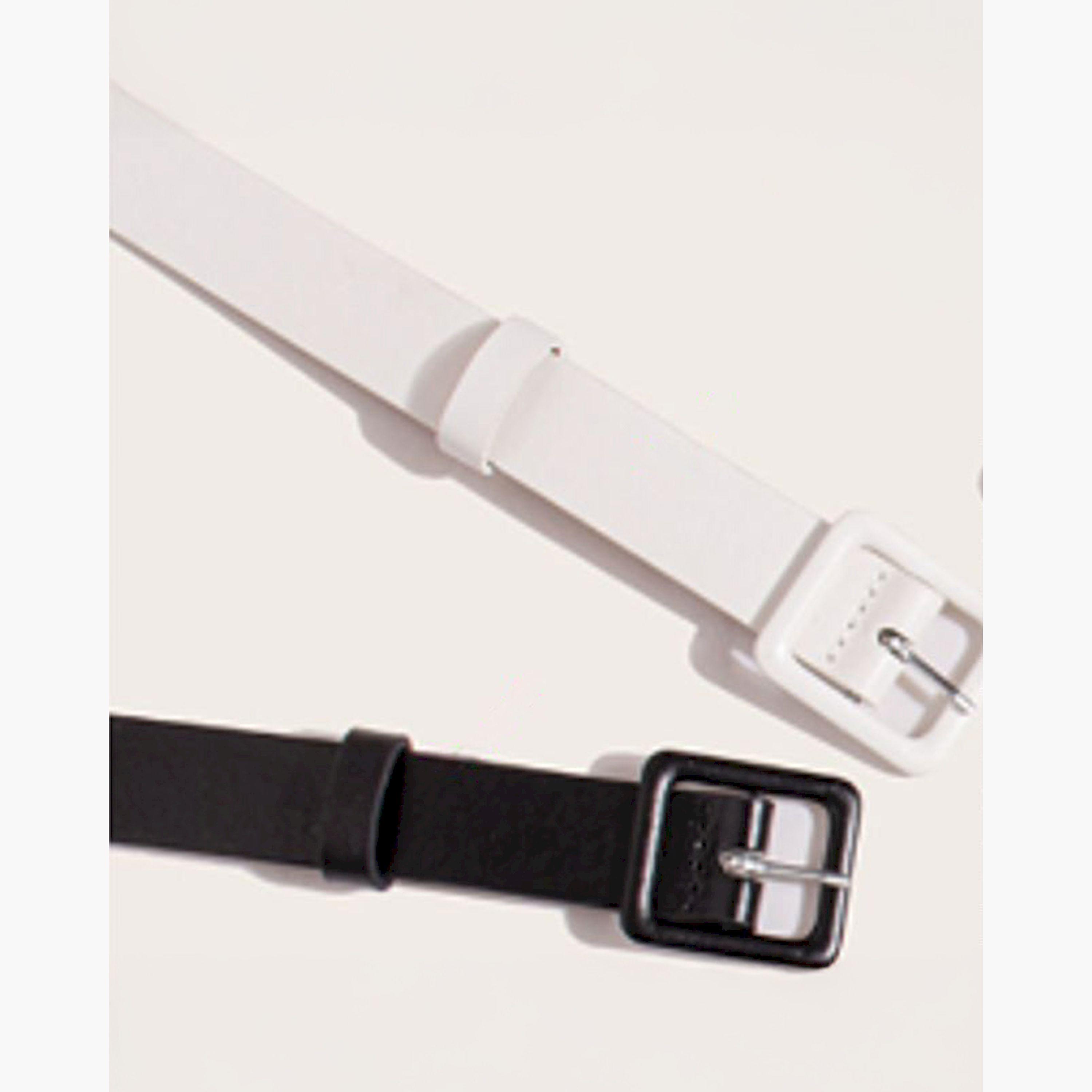 ستايلي - طقم من قطعتين - حزام بإبزيم سادة-women-clothingaccessories-belts-image-1