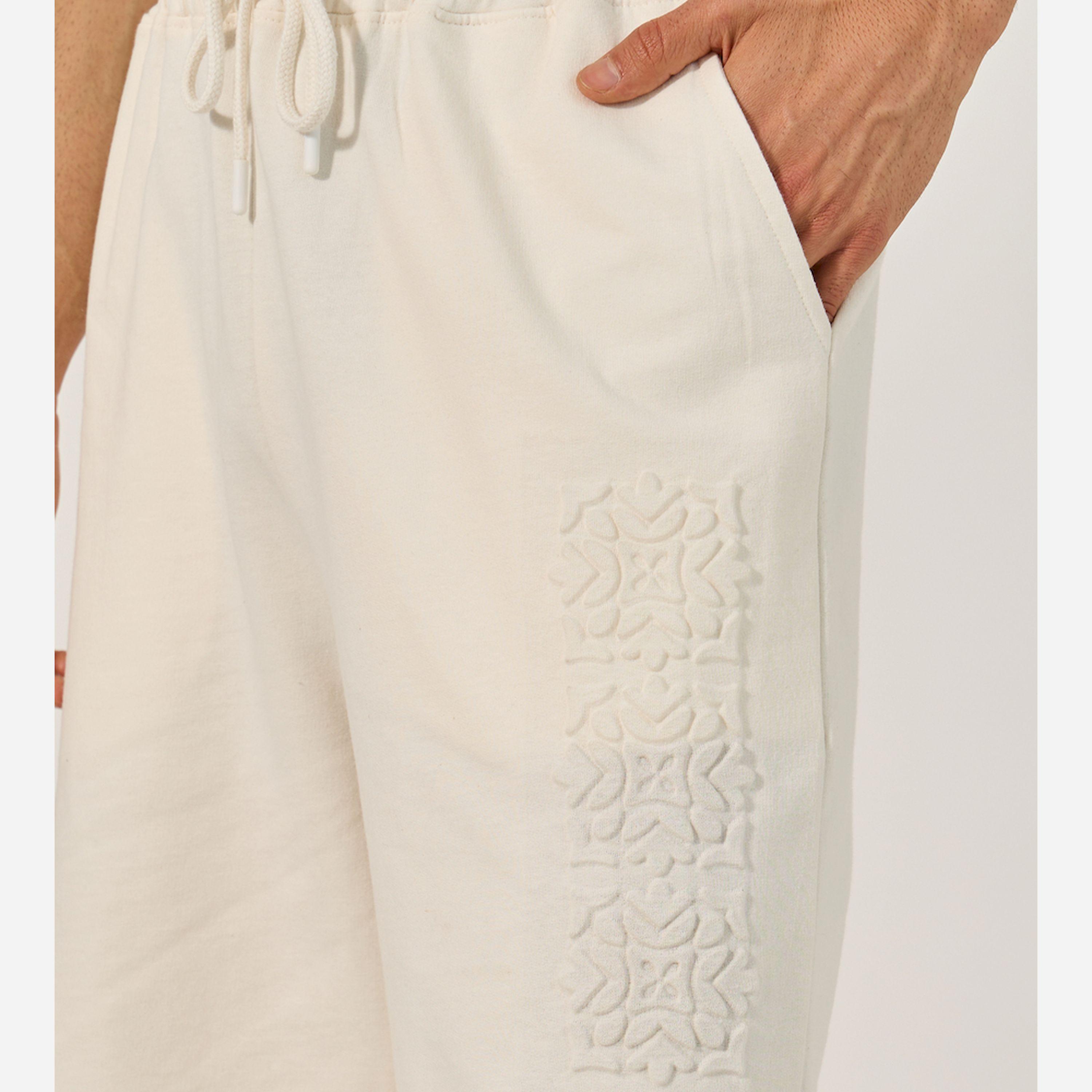 Styli Limited Men Oversized Fit Shorts With Embossed Tile Print-men-clothing-bottoms-shorts-image-3