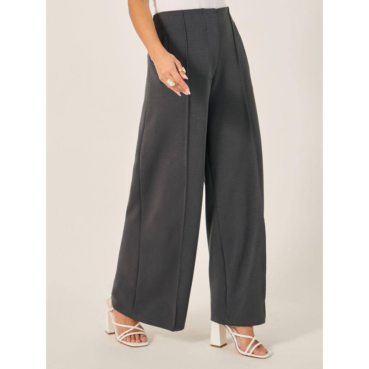 Styli Mid Rise Wide Leg Ankle Length Pants with Pintuck Detail-women-clothing-bottoms-trousers-image-2