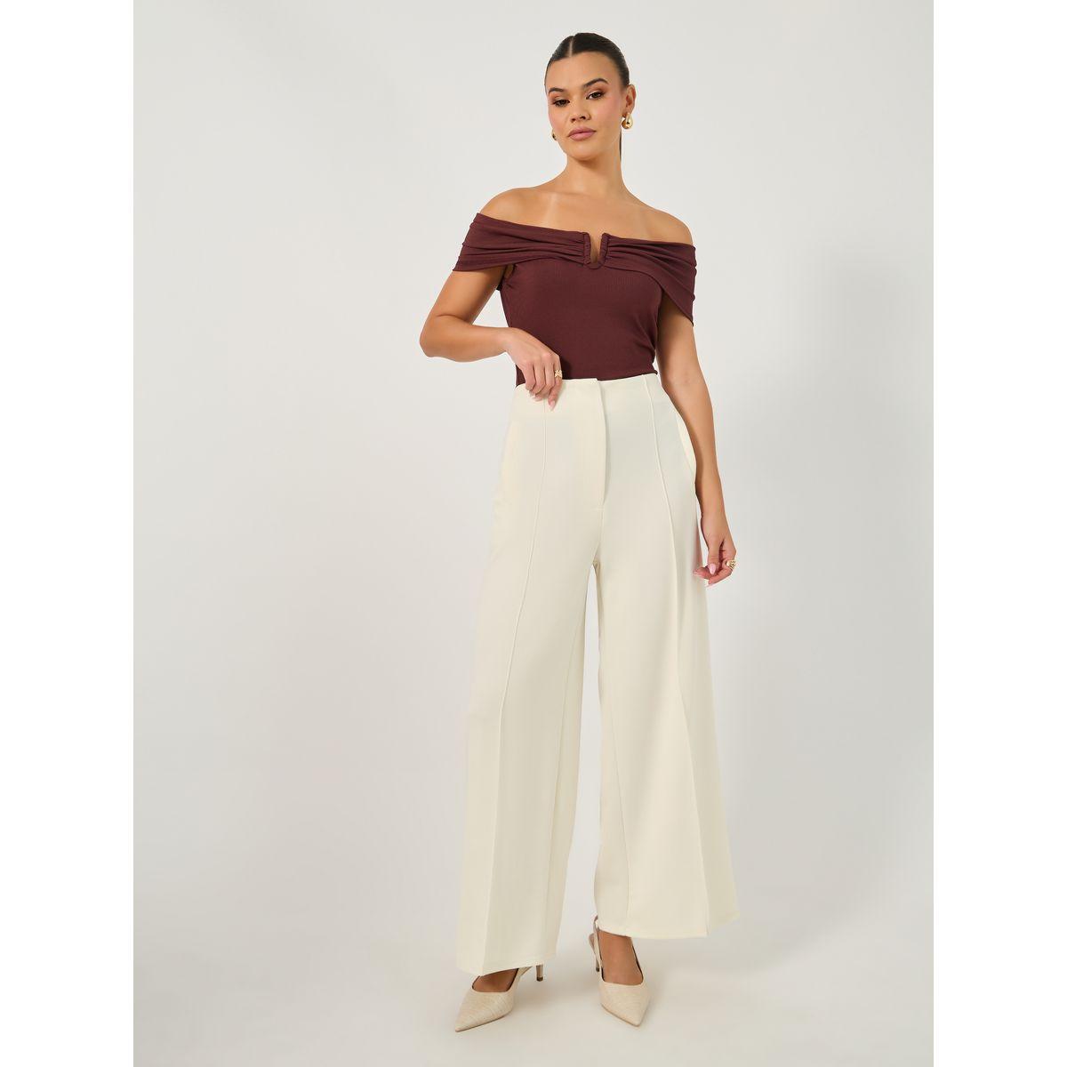 Styli Mid Rise Wide Ankle Length Leg Pants with Pintuck Detail-women-clothing-bottoms-trousers-image-1