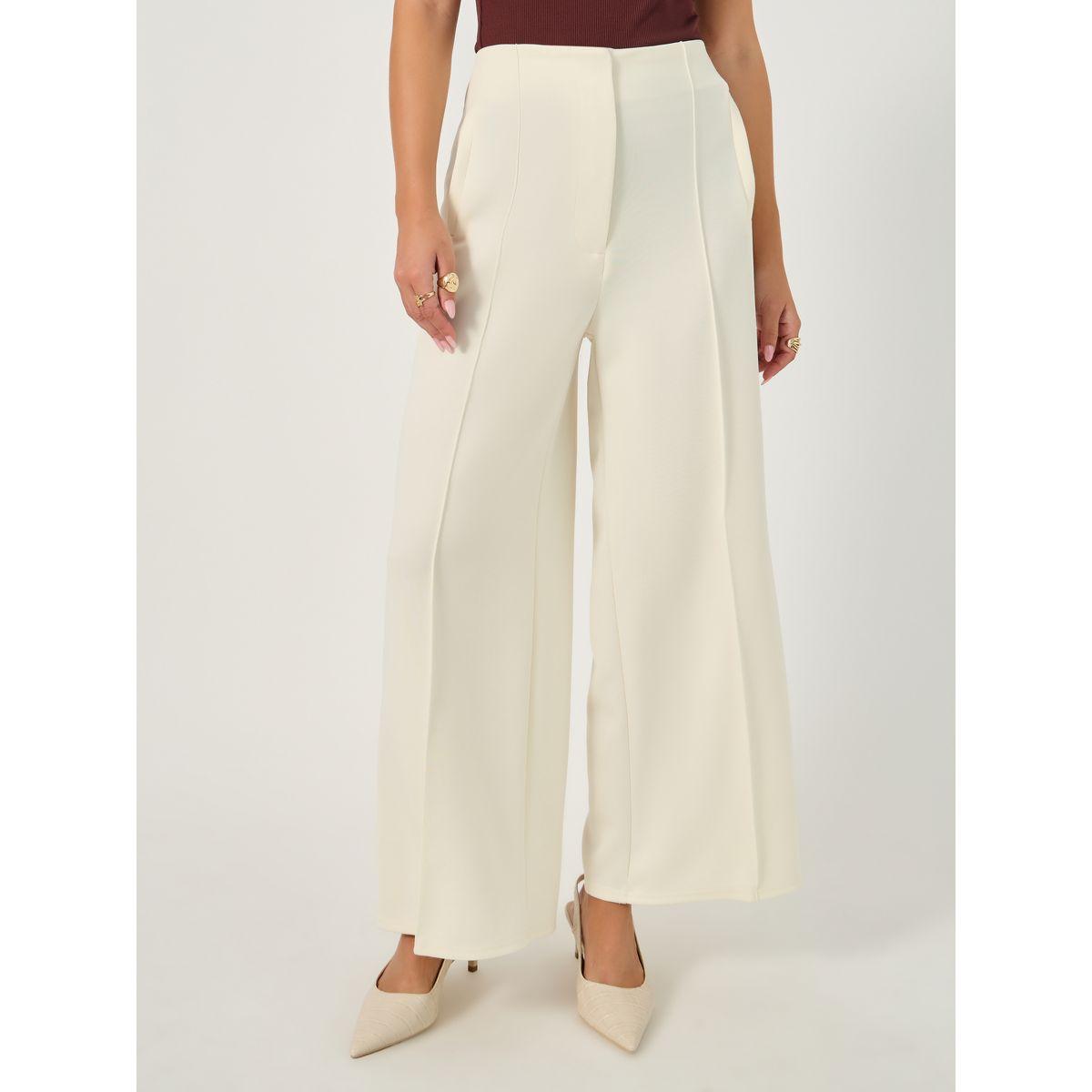 بنطال بأرجل واسعة وتفاصيل محزوزة-women-clothing-bottoms-trousers-image-2