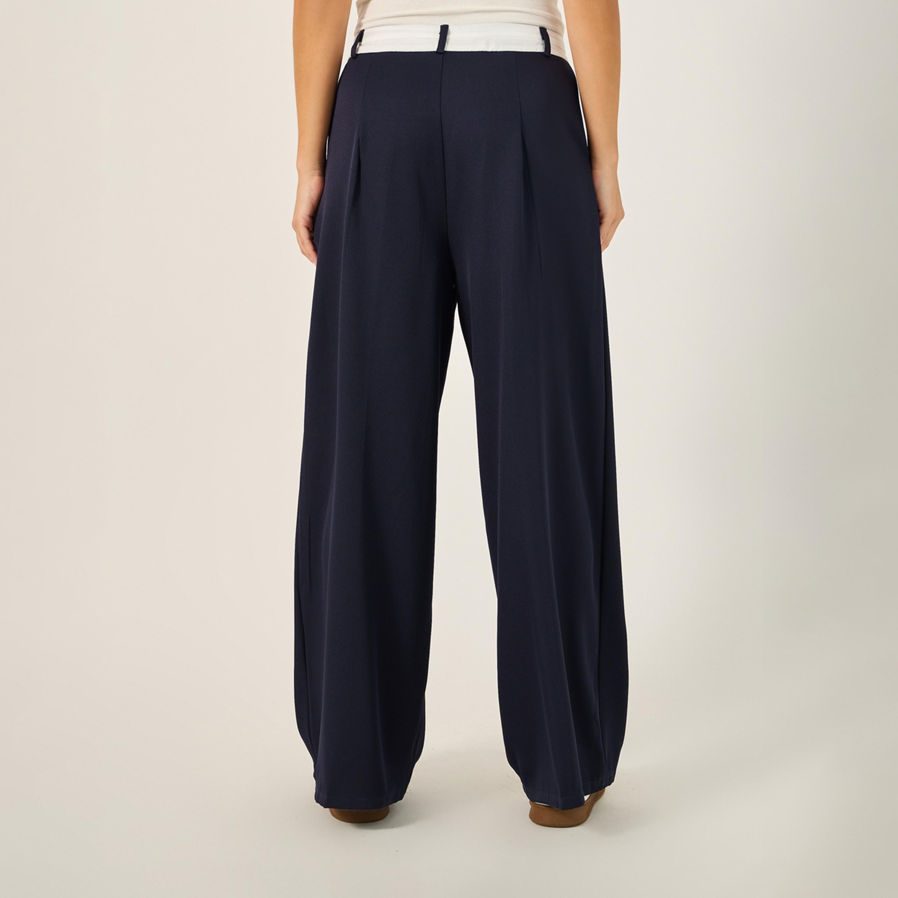 ستايلي - بنطال بحزام خصر متقاطع مع خط ثنية-women-clothing-bottoms-trousers-image-4