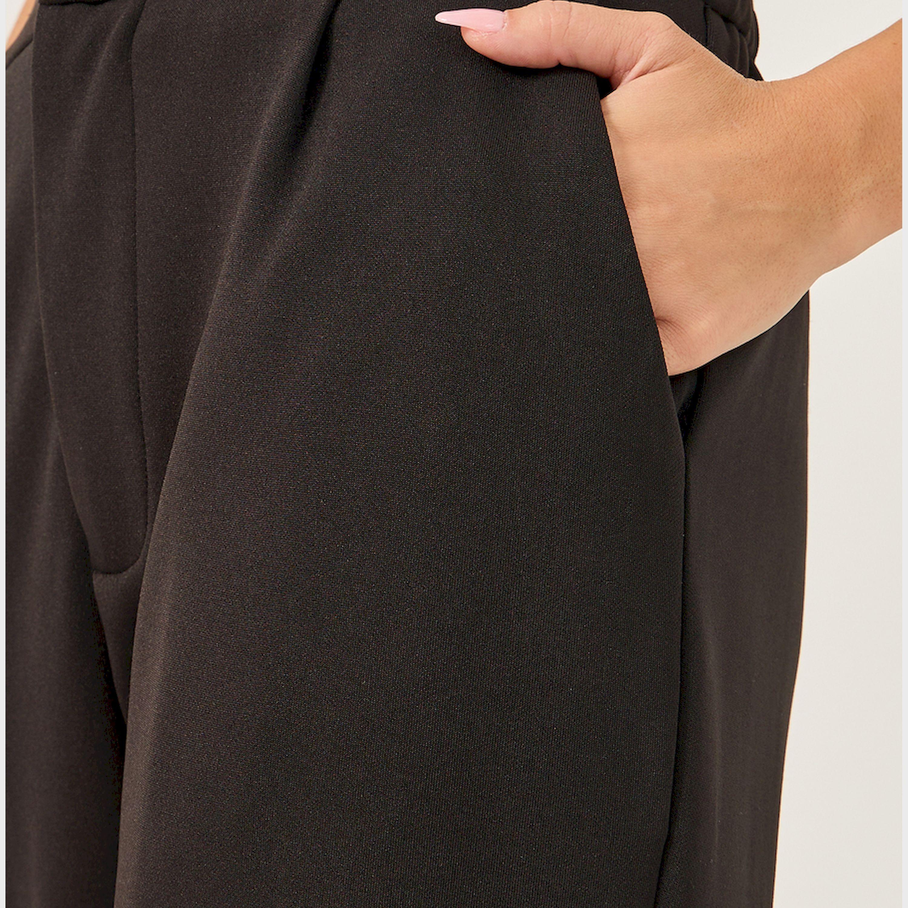ستايلي - بنطال واسع الساق مع حزام خصر نصف مطاطي-women-clothing-bottoms-trousers-image-5