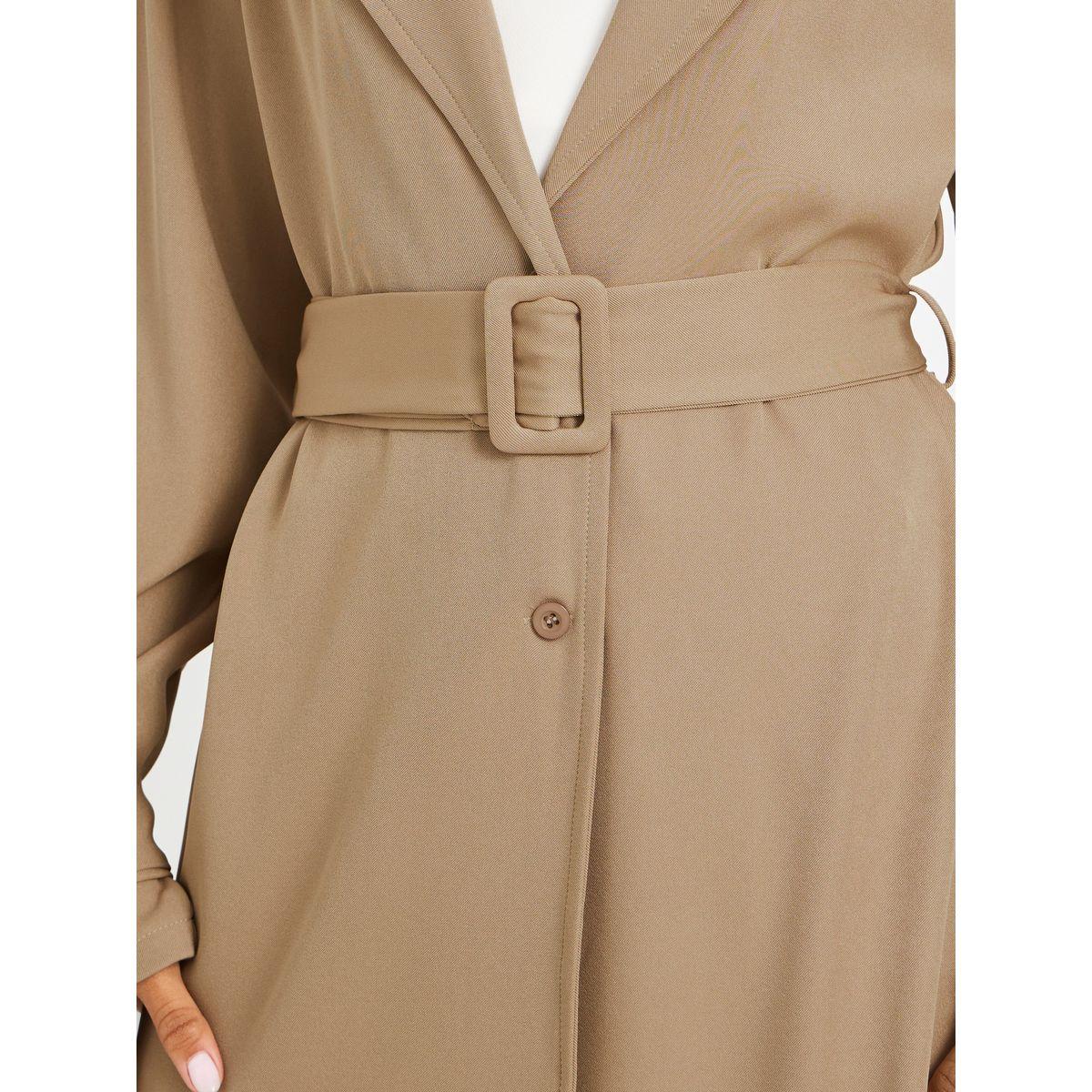 كيمونو ترنش بطول الركبة مع حزام-women-clothing-shirtsandblouses-shirts-image-4